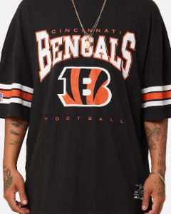 Majestic Athletic Cincinnati Bengals Vintage Sport Striped Sleeve T-Shirt Faded Black sold by Culture Kings