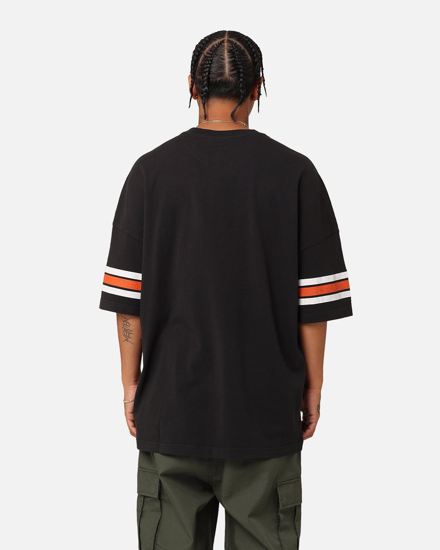 Majestic Athletic Cincinnati Bengals Vintage Sport Striped Sleeve T-Shirt Faded Black sold by Culture Kings product image thumbnail 4