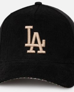 New Era Los Angeles Dodgers 'Black Cord Plaid UV' 9FORTY A-Frame Snapback Black/Plaid sold by Culture Kings