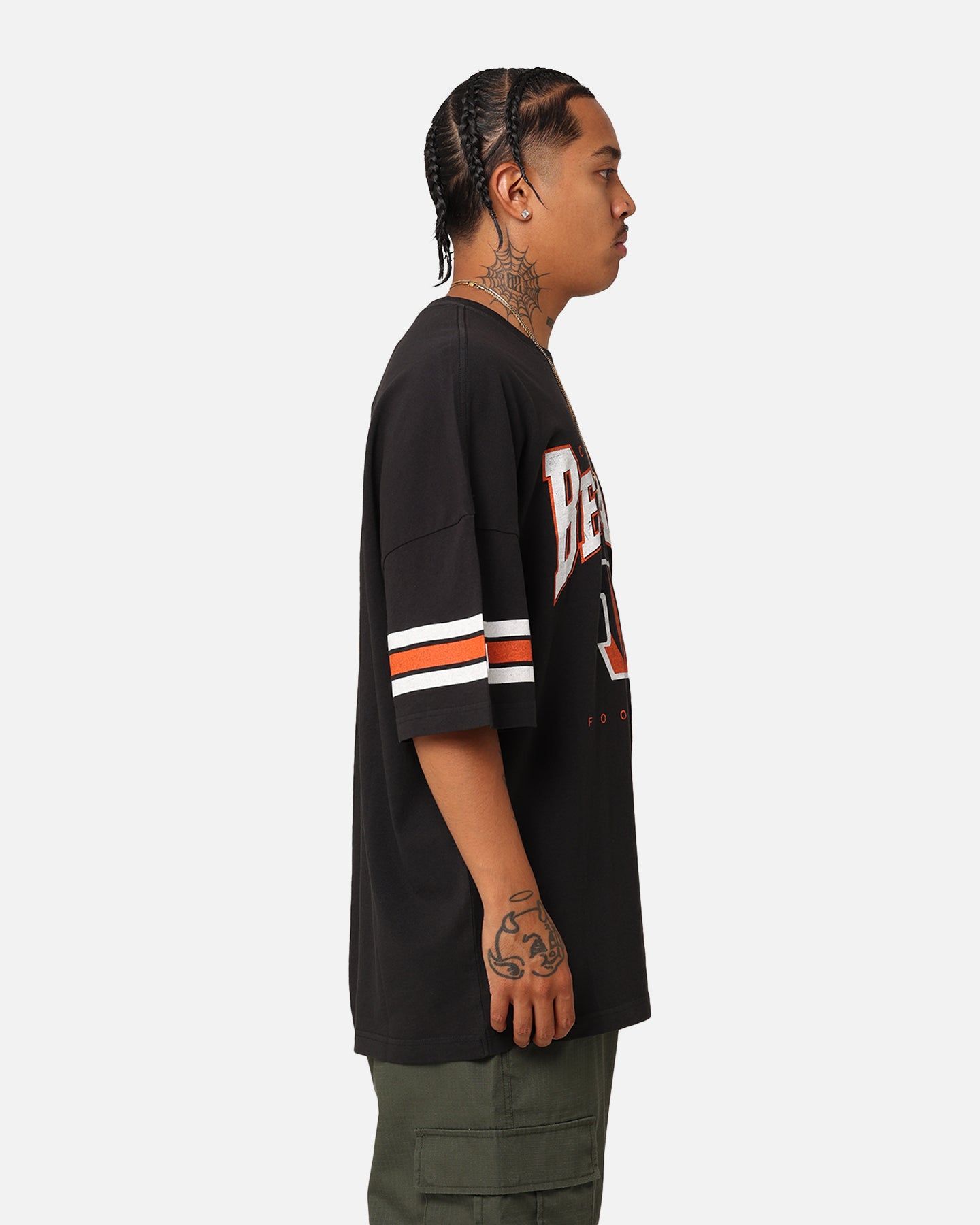 Majestic Athletic Cincinnati Bengals Vintage Sport Striped Sleeve T-Shirt Faded Black sold by Culture Kings product image thumbnail 5