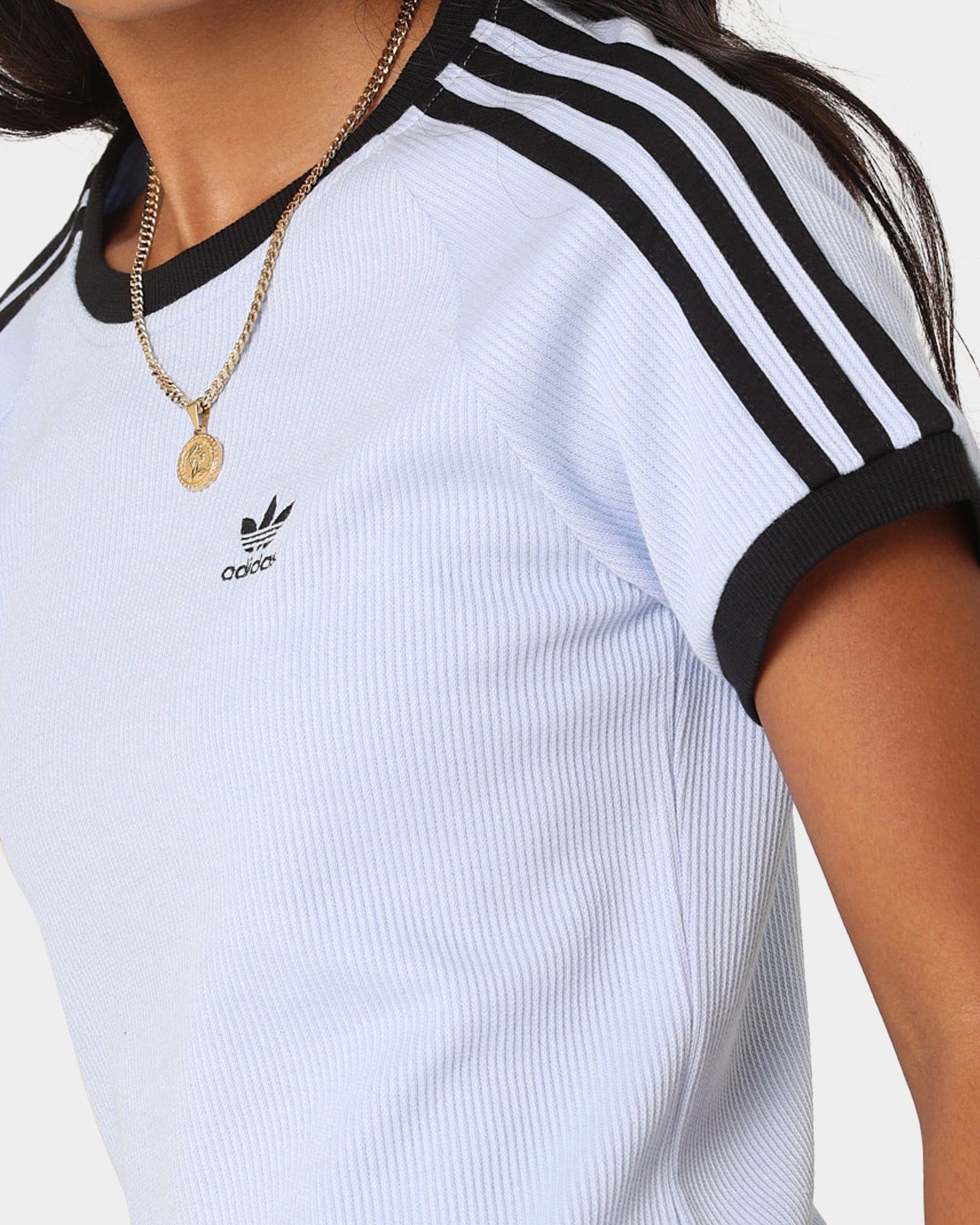 Adidas Women's 3 Stripe Slim T-Shirt Bludaw sold by Culture Kings product image thumbnail 7