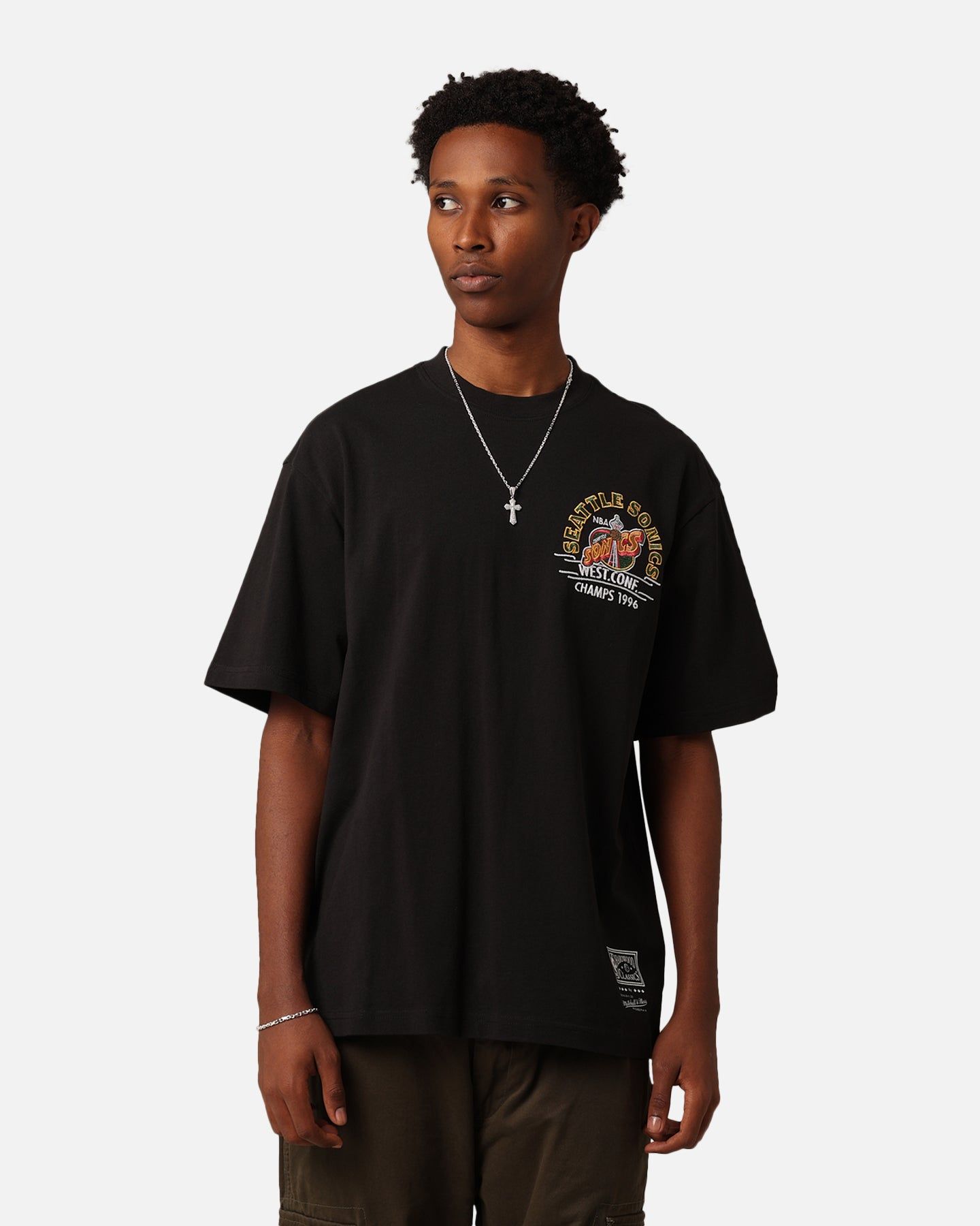 Mitchell & Ness Seattle Sonics Arch T-Shirt Faded Black sold by Culture Kings product image thumbnail 2