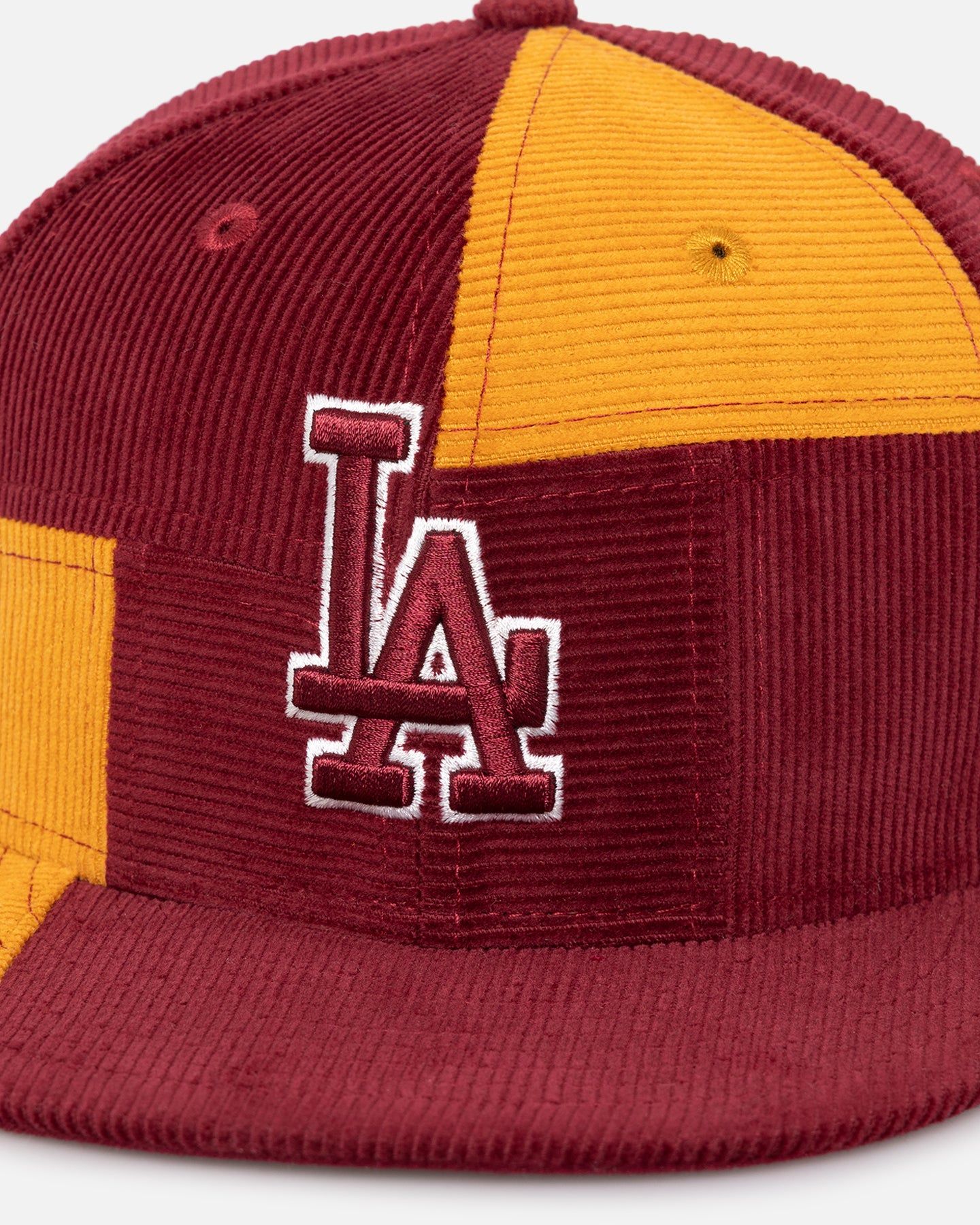 New Era Los Angeles Dodgers 'Maroon Patchwork Corduroy' 59FIFTY Fitted Maroon/Yellow sold by Culture Kings product image thumbnail 2
