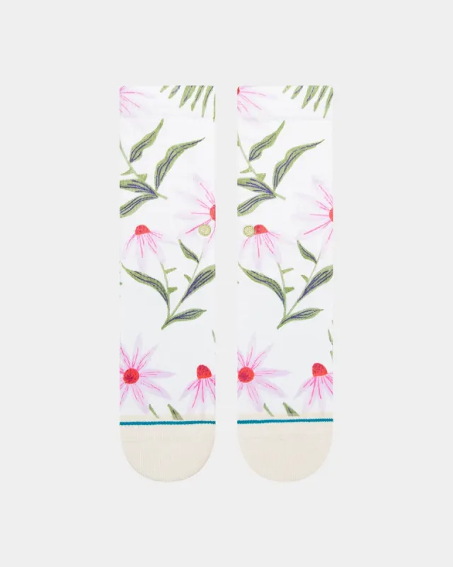 Stance Women's Flaunt Crew Socks Off White sold by Culture Kings