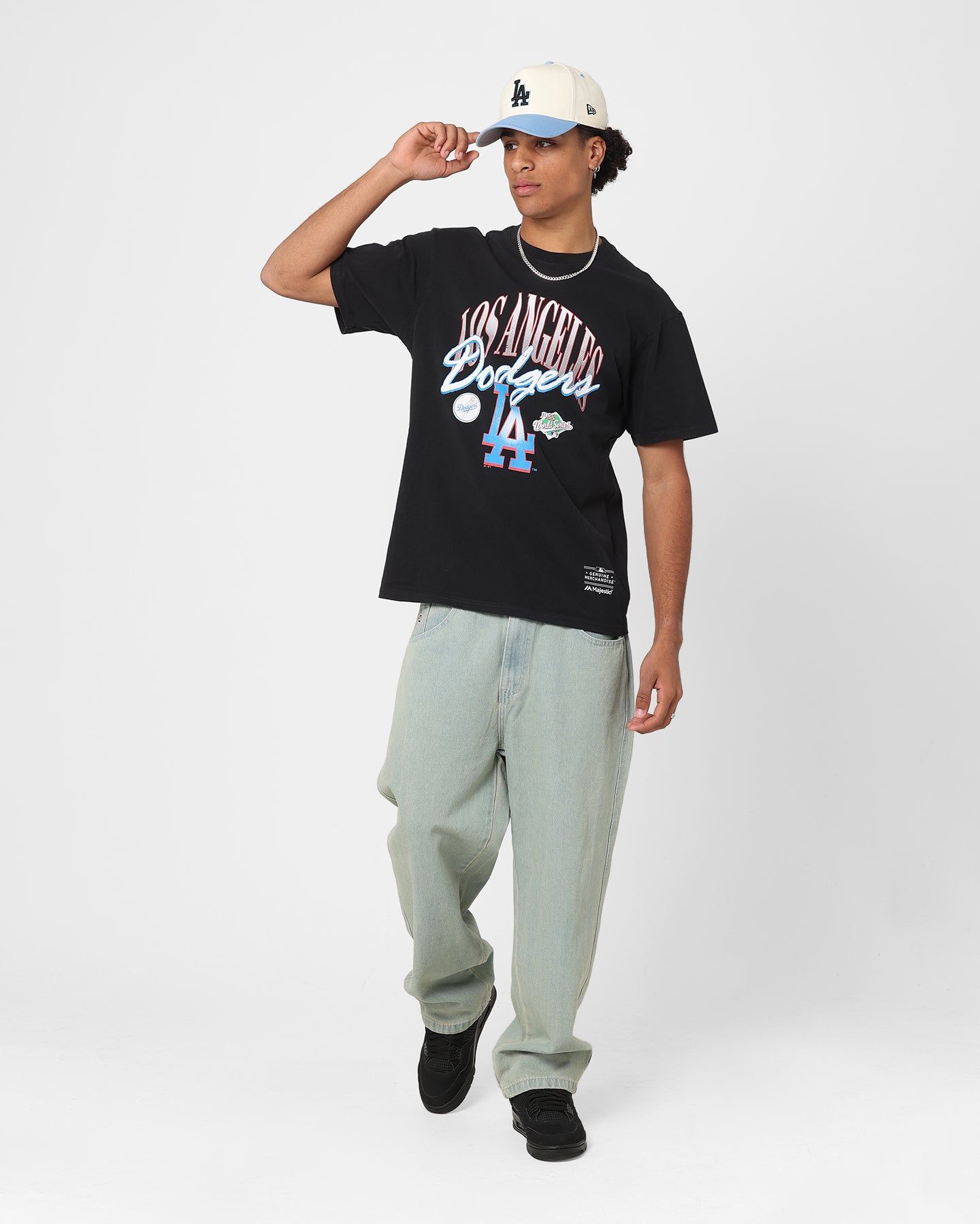 Majestic Athletic Los Angeles Dodgers Script Arch T-Shirt Faded Royal sold by Culture Kings product image thumbnail 2