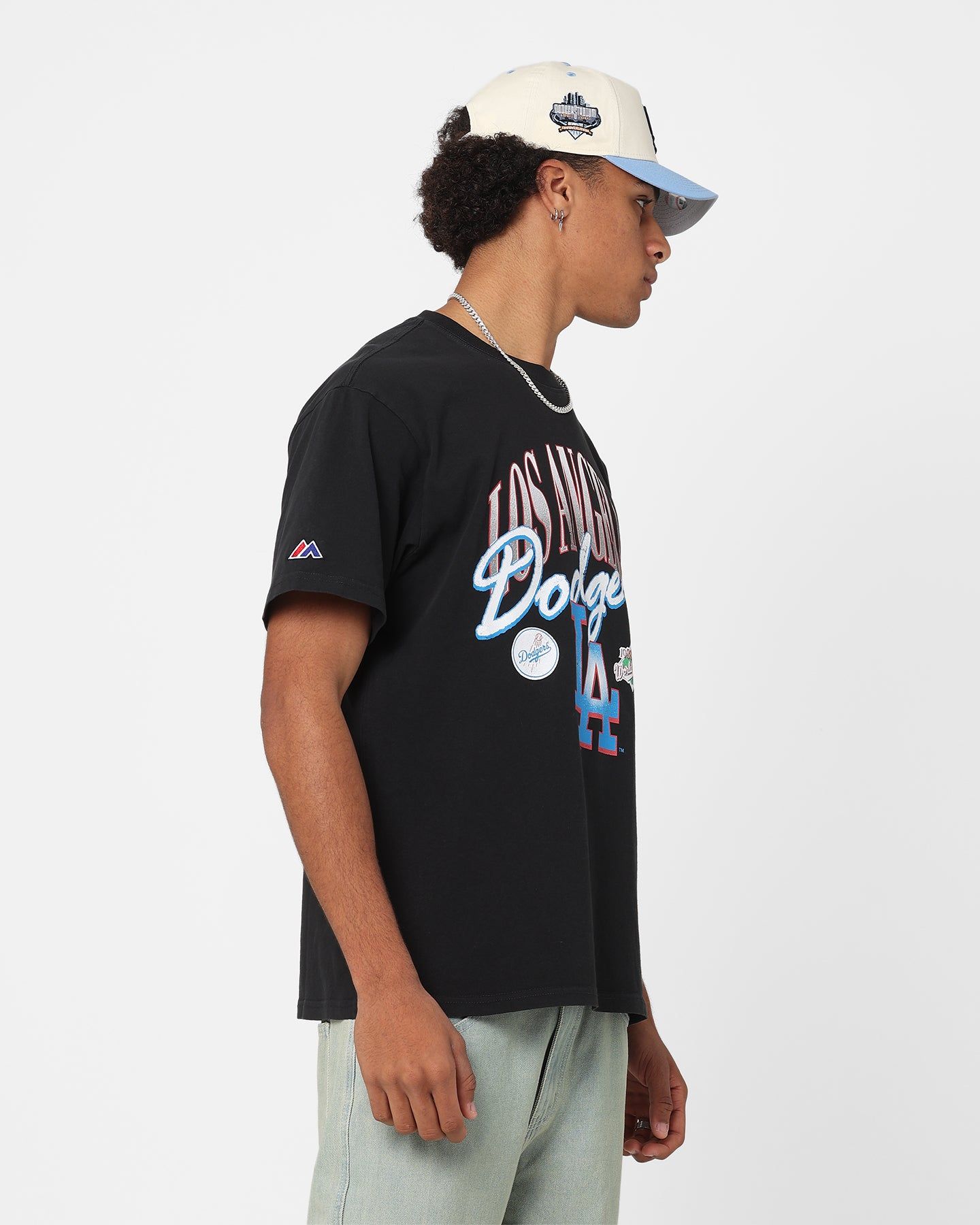Majestic Athletic Los Angeles Dodgers Script Arch T-Shirt Faded Royal sold by Culture Kings product image thumbnail 5