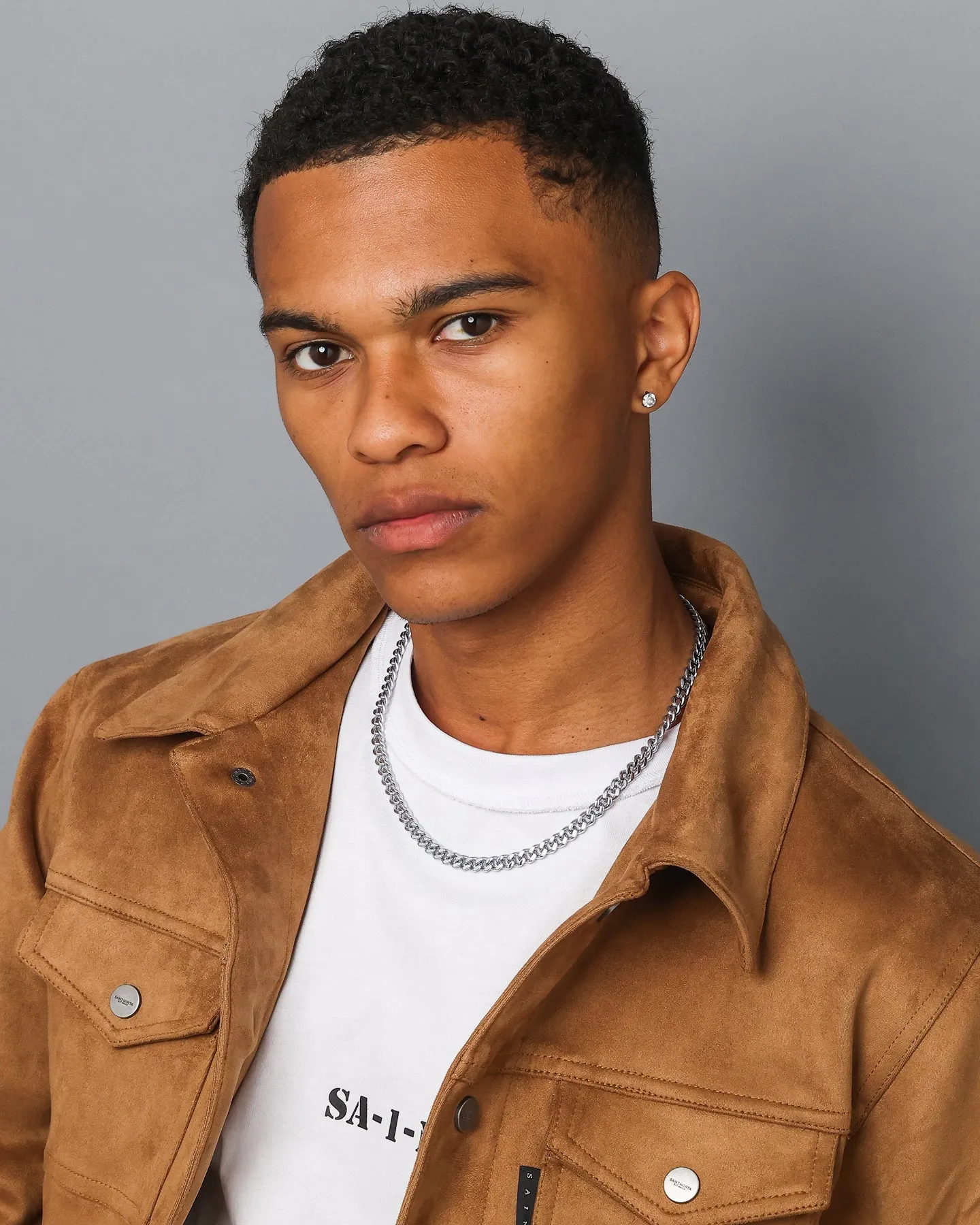 Saint Morta 7mm Cuban Chain White Gold sold by Culture Kings product image thumbnail 3