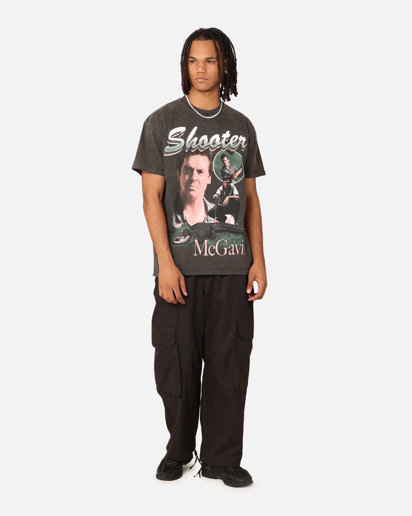 American Thrift X Happy Gilmore Shooter McGavin Heavyweight T-Shirt Black Wash sold by Culture Kings product image thumbnail 2