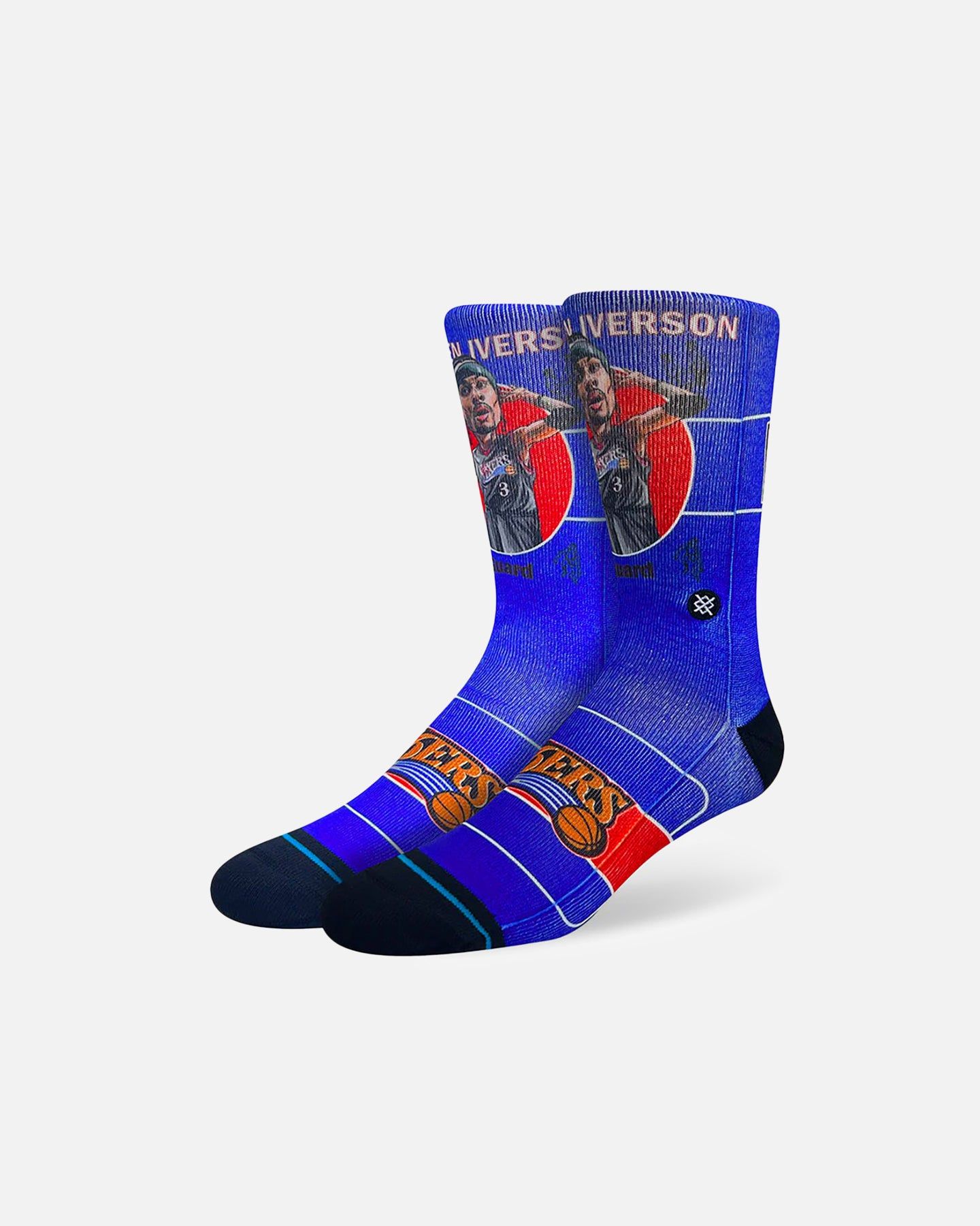 Stance X NBA Philadelphia 76ers Allen Iverson Retro Bighead Crewcut Socks Multi sold by Culture Kings product image thumbnail 2