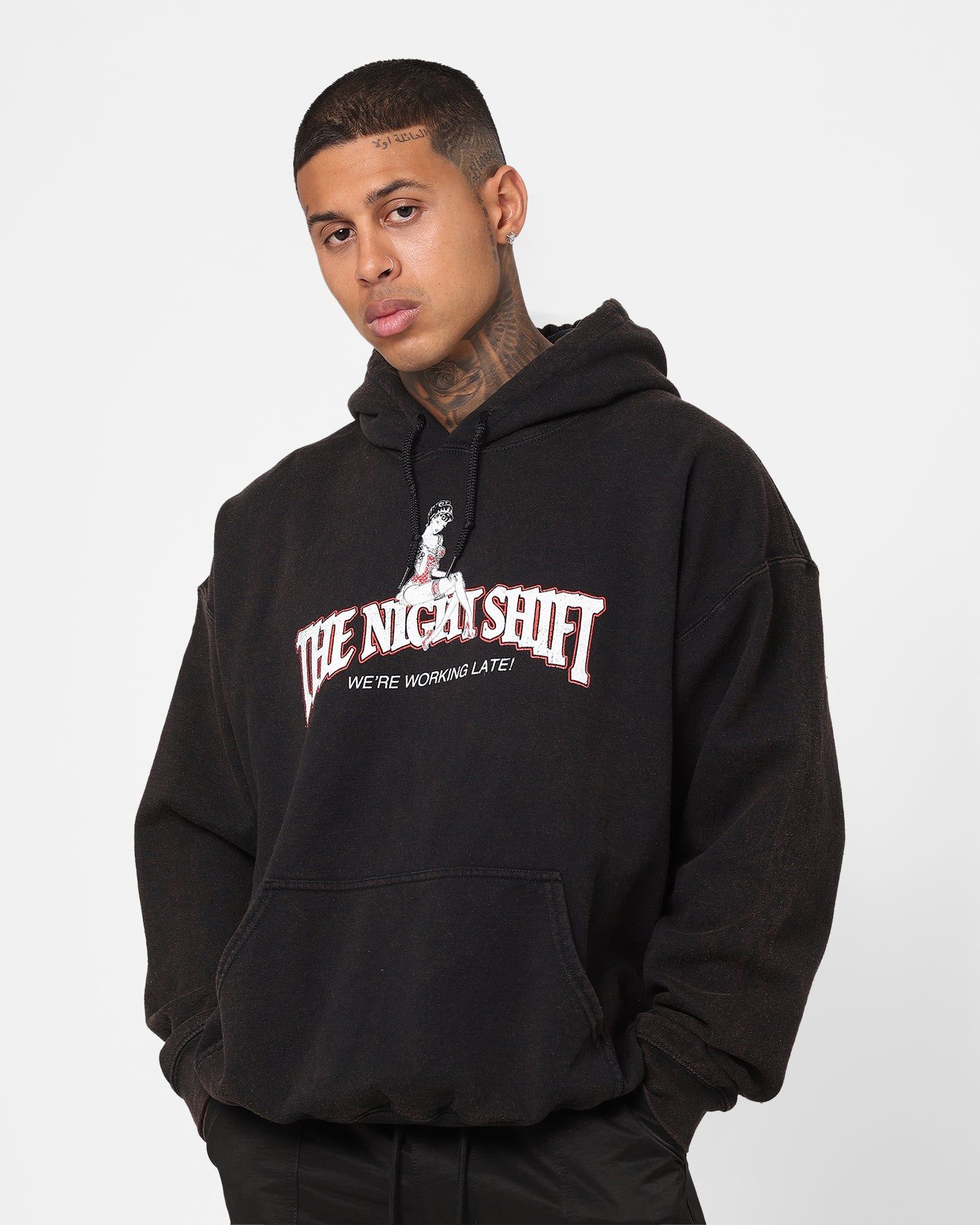 The Night Shift Gentlemen's Club Vintage Hoodie Black Wash sold by Culture Kings product image thumbnail 2
