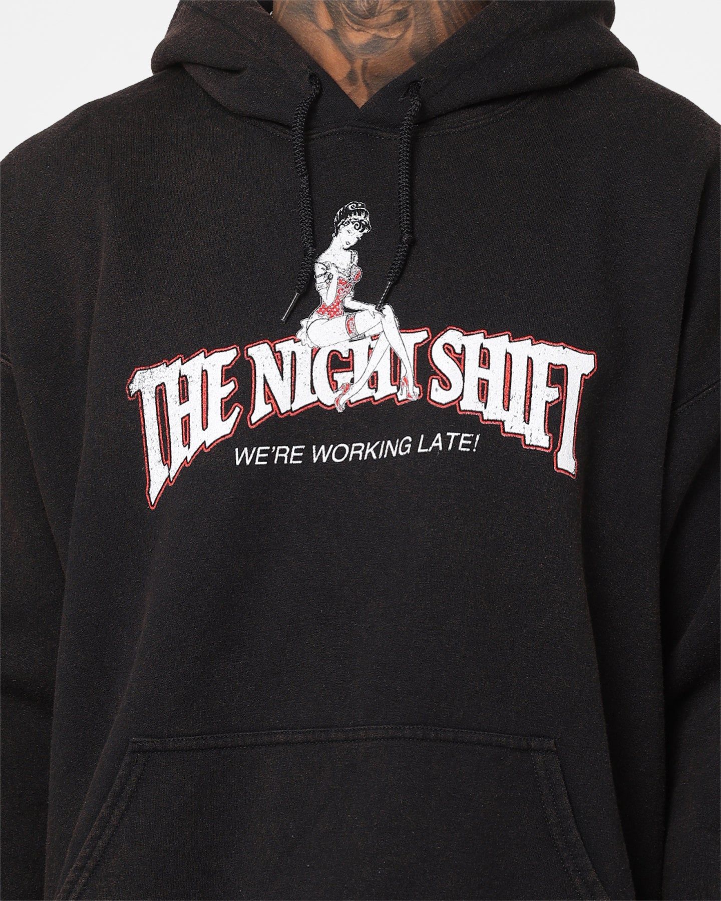 The Night Shift Gentlemen's Club Vintage Hoodie Black Wash sold by Culture Kings product image thumbnail 4