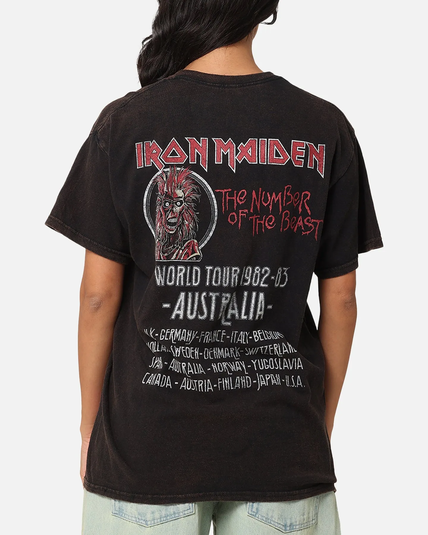 Iron Maiden Unleash Tour Vintage T-Shirt Black Vintage sold by Culture Kings product image thumbnail 2