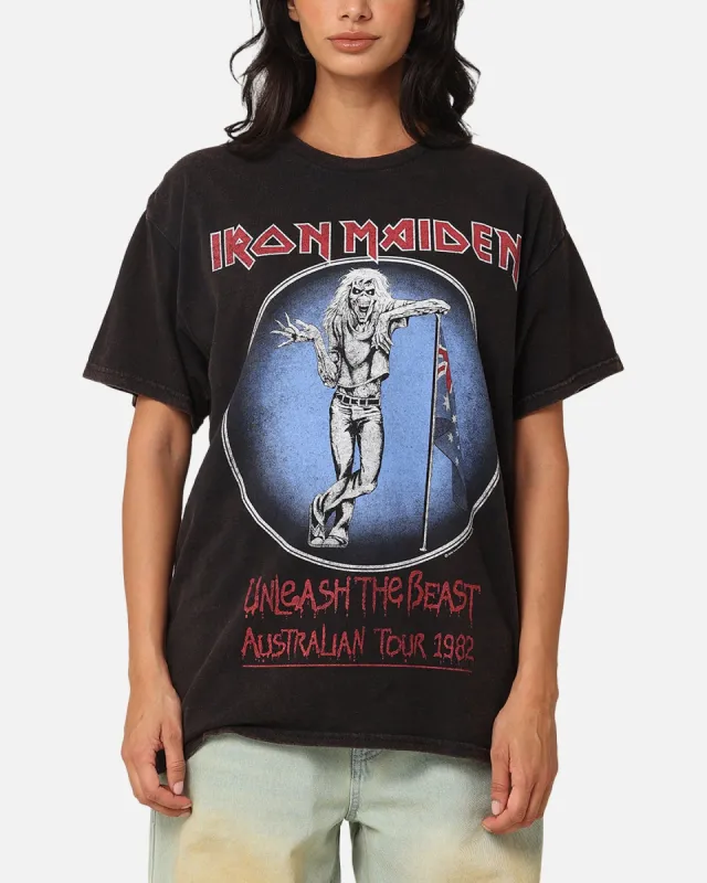 Iron Maiden Unleash Tour Vintage T-Shirt Black Vintage sold by Culture Kings