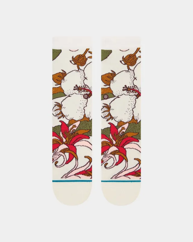 Stance Women's Flowers And Fields Socks Off White sold by Culture Kings