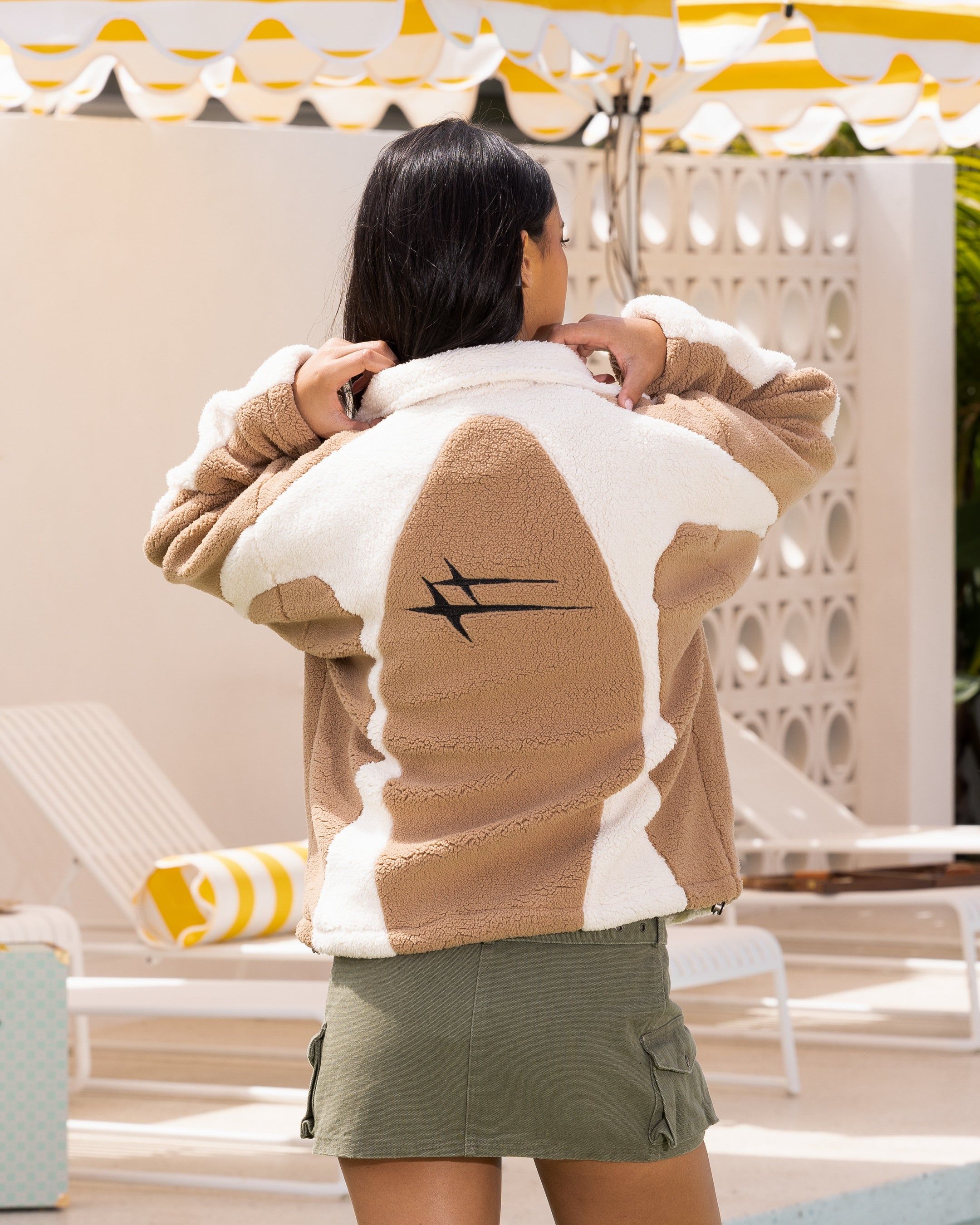 Loiter Spire Fleece Jacket Dark Tan/Ecru sold by Culture Kings product image thumbnail 2