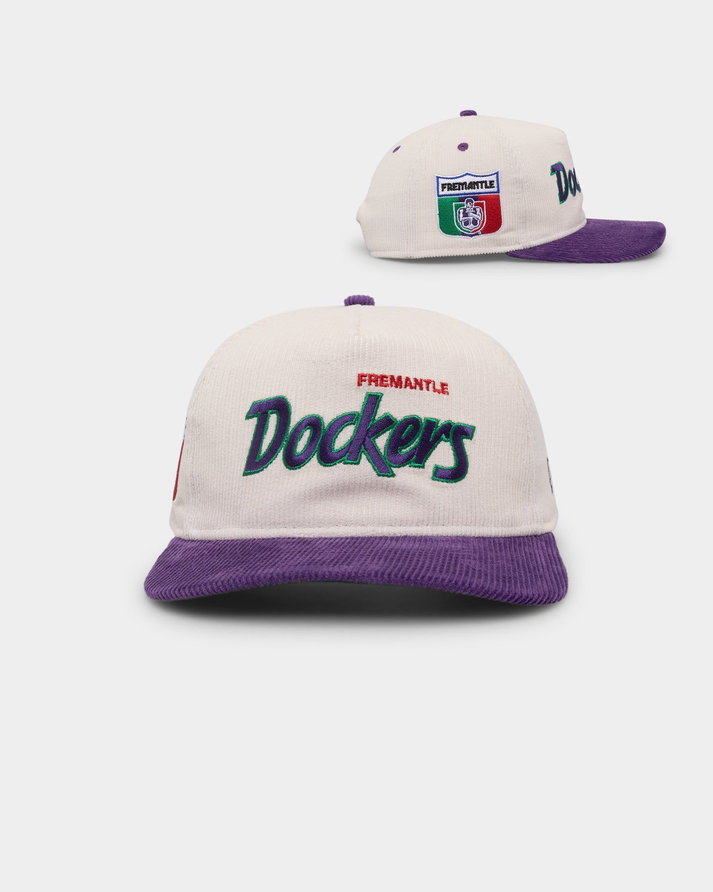 New Era Fremantle Dockers "AFL Cord Script" Golfer Snapback Chrome/OTC sold by Culture Kings