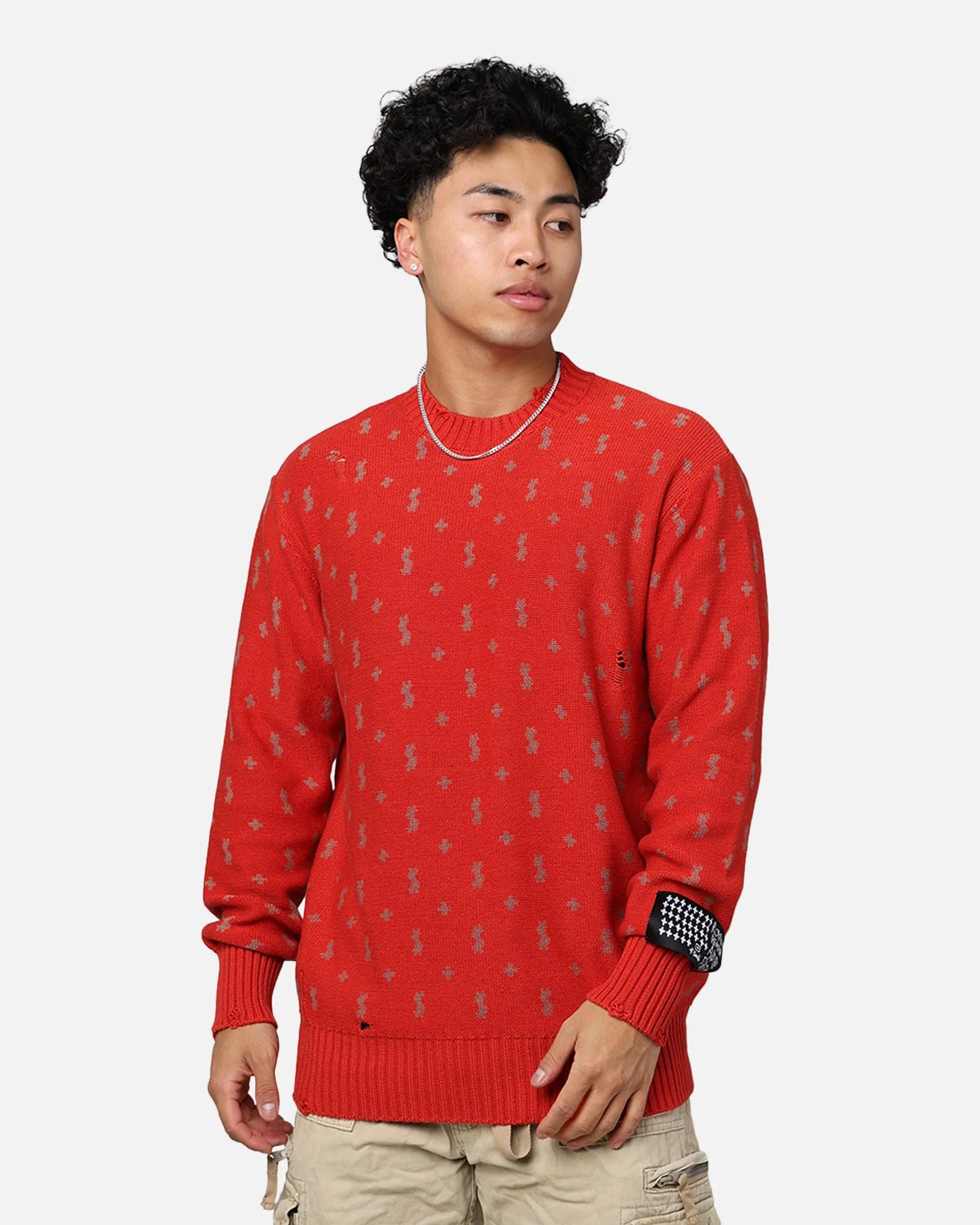 Ksubi Allstar Knit Torch Crewneck Red sold by Culture Kings