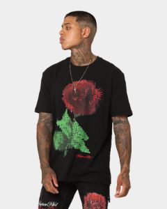 Ksubi Pixel Kash Short Sleeve T-Shirt Jet Black sold by Culture Kings