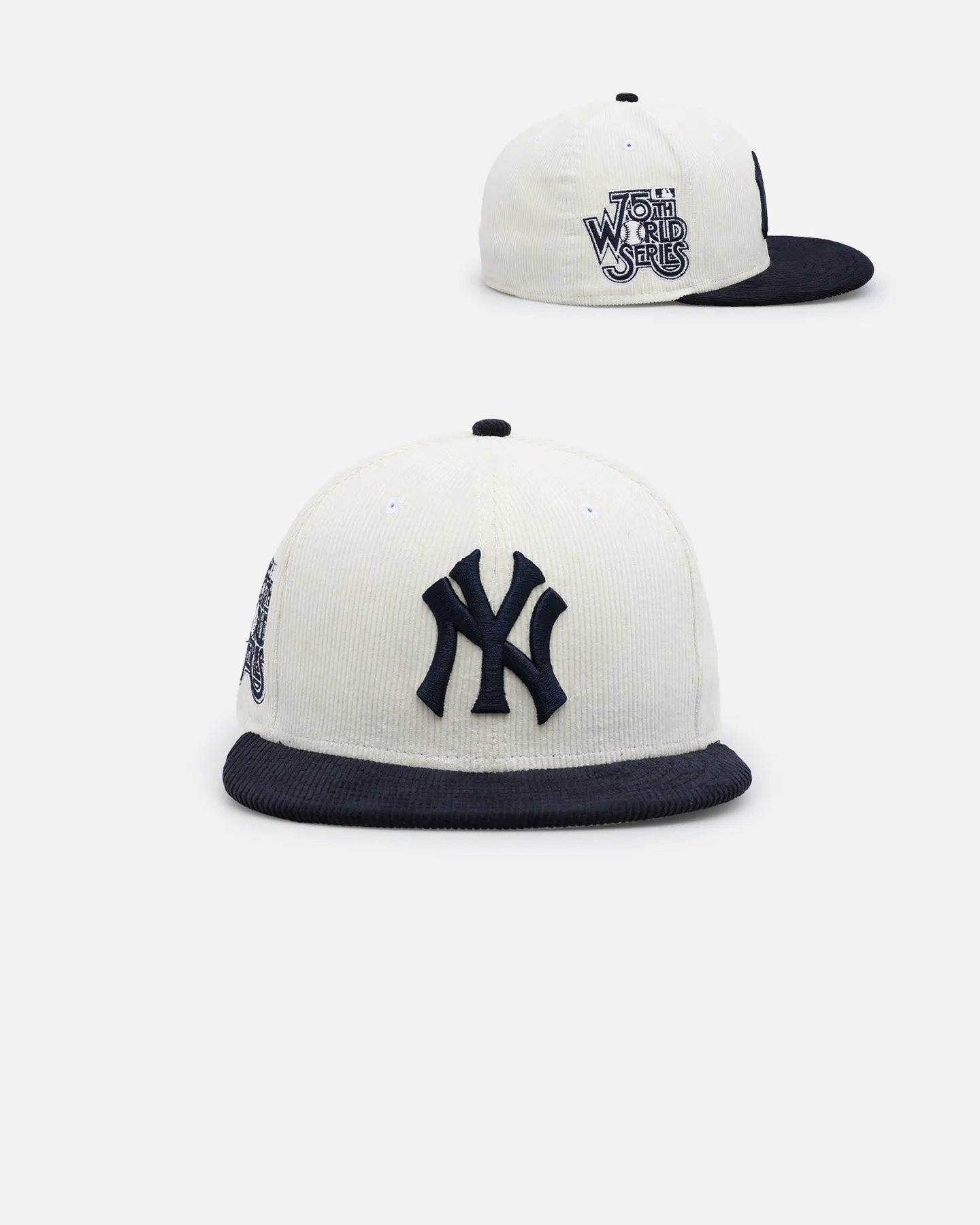 New Era New York Yankees '2-Tone Corduroy' 59FIFTY Fitted Chrome/Navy sold by Culture Kings