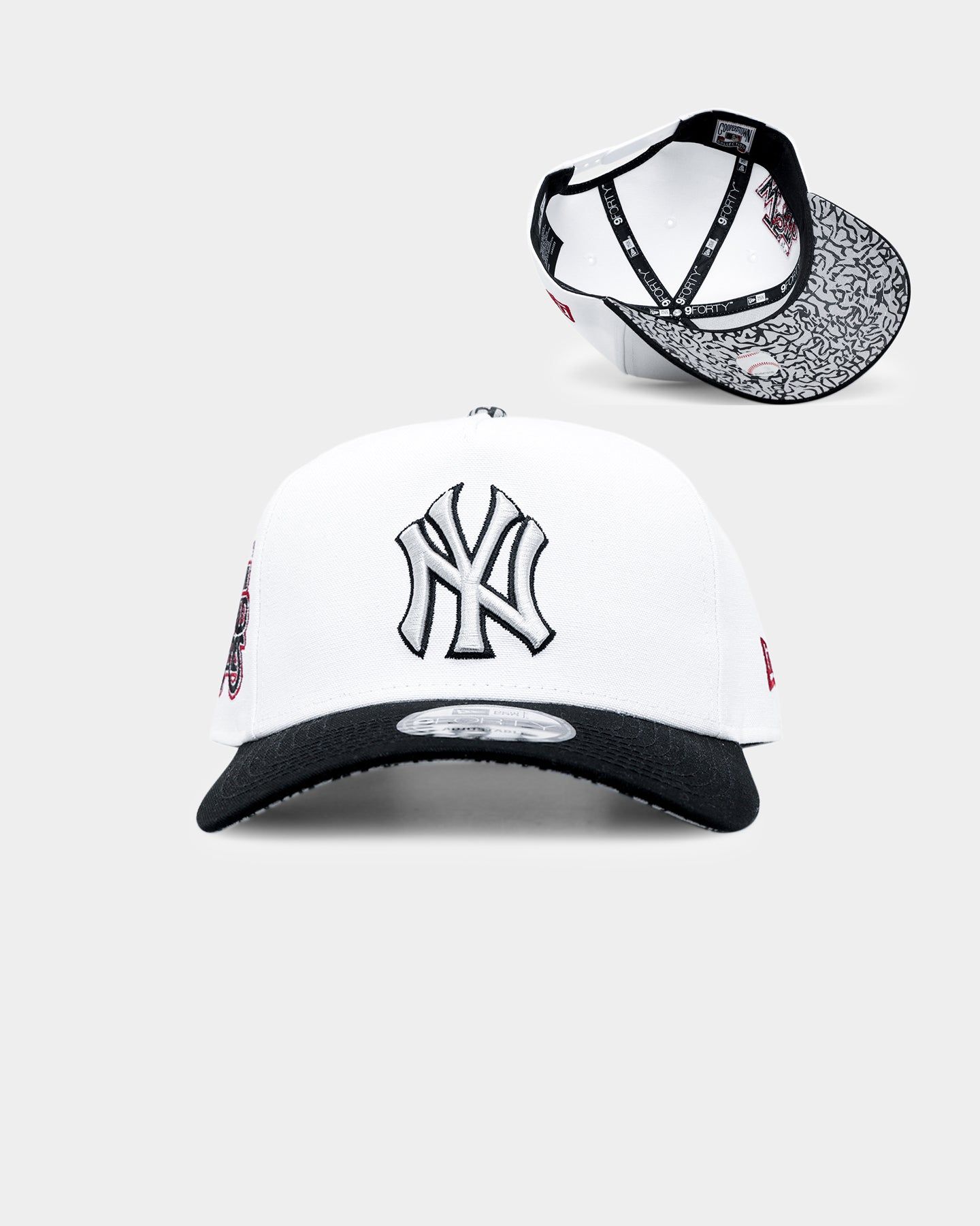 New Era New York Yankees 'Cement Grey' 9FORTY A-Frame Snapback White sold by Culture Kings
