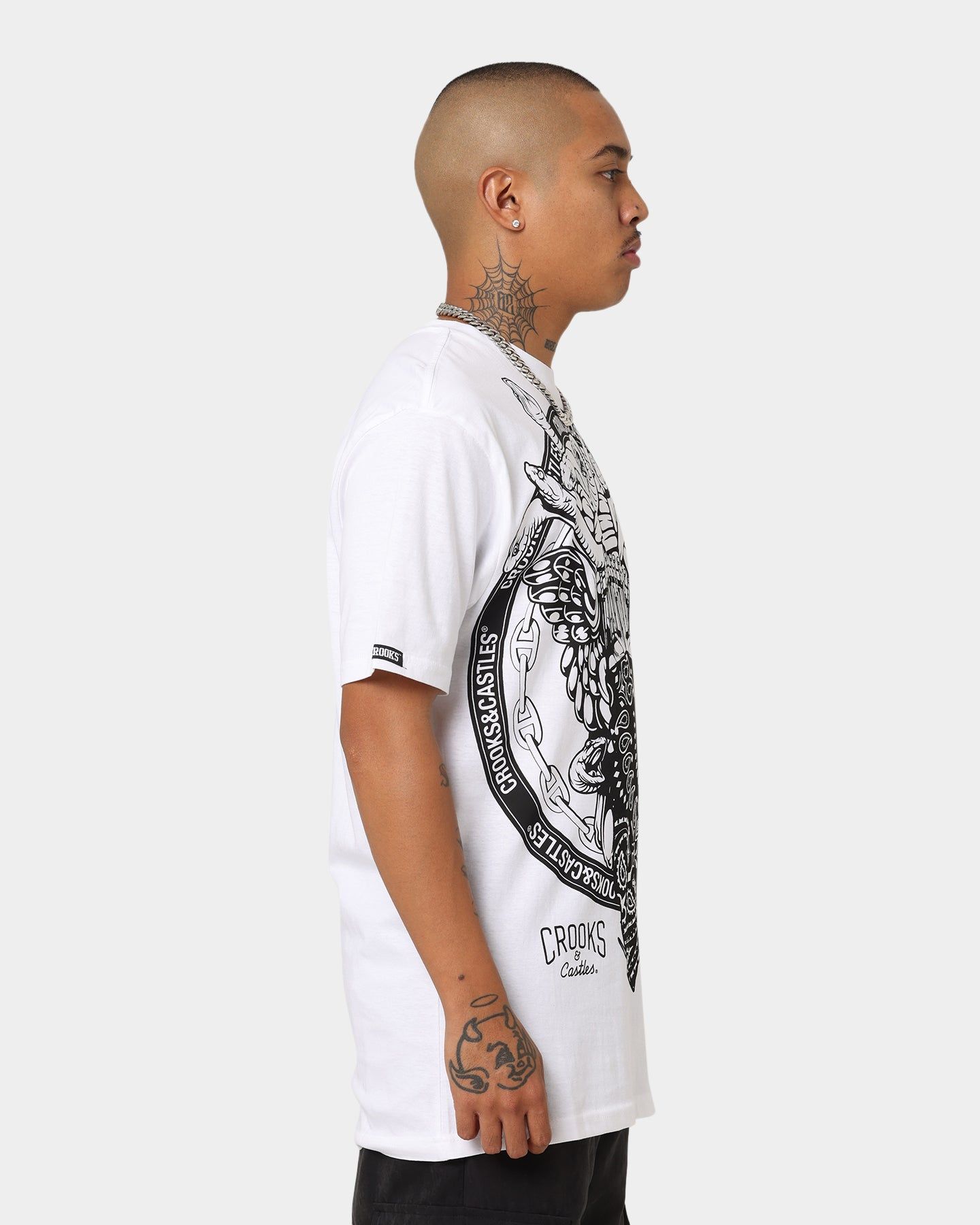Crooks & Castles Coat Of Arms Short Sleeve T-Shirt White sold by Culture Kings product image thumbnail 5