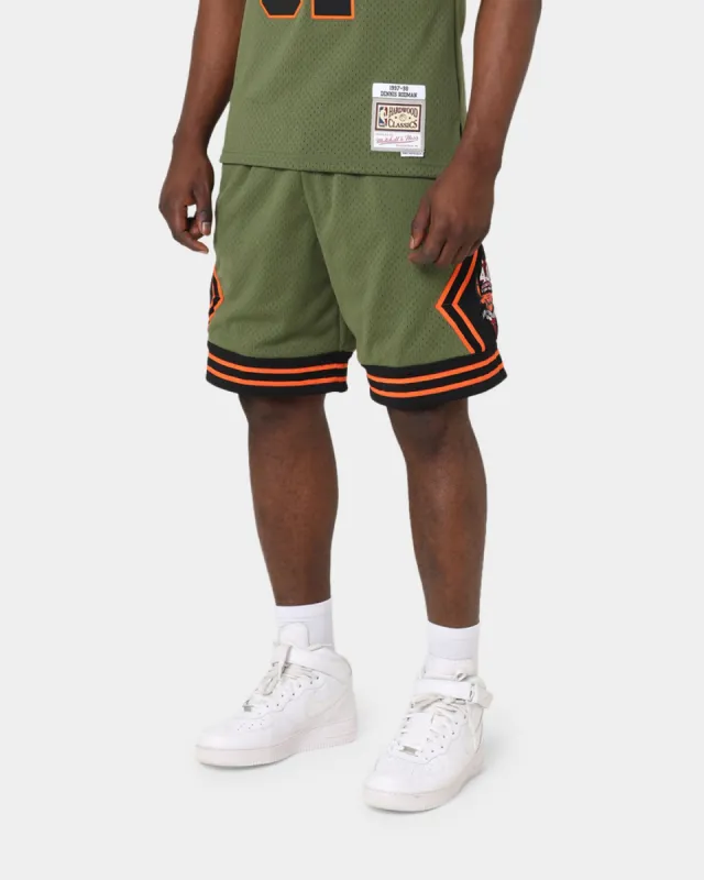Mitchell & Ness Chicago Bulls Flight Swingman Shorts Olive sold by Culture Kings