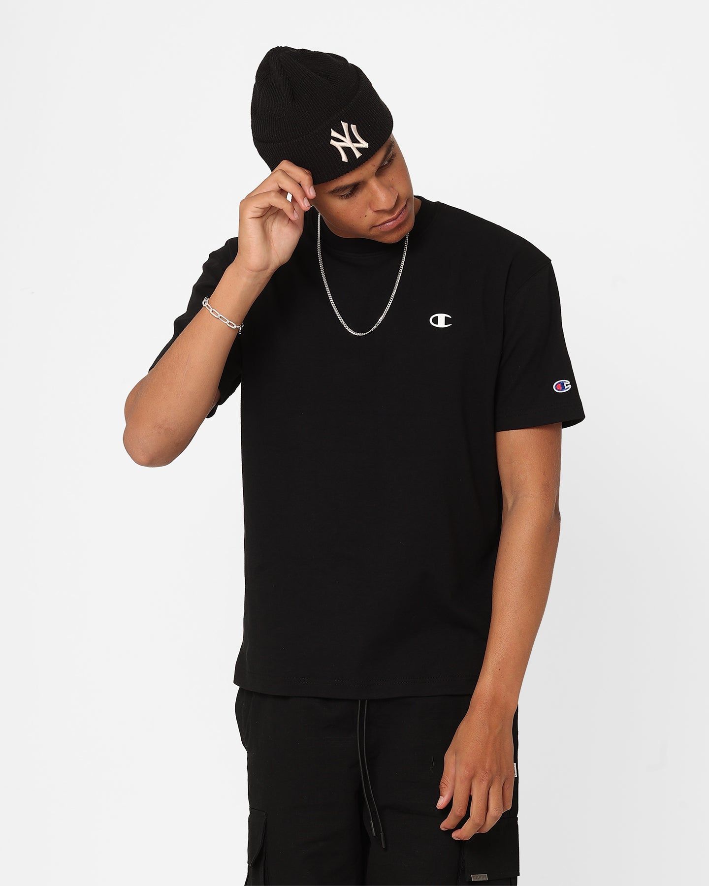 Champion Rochester Base T-Shirt Black sold by Culture Kings