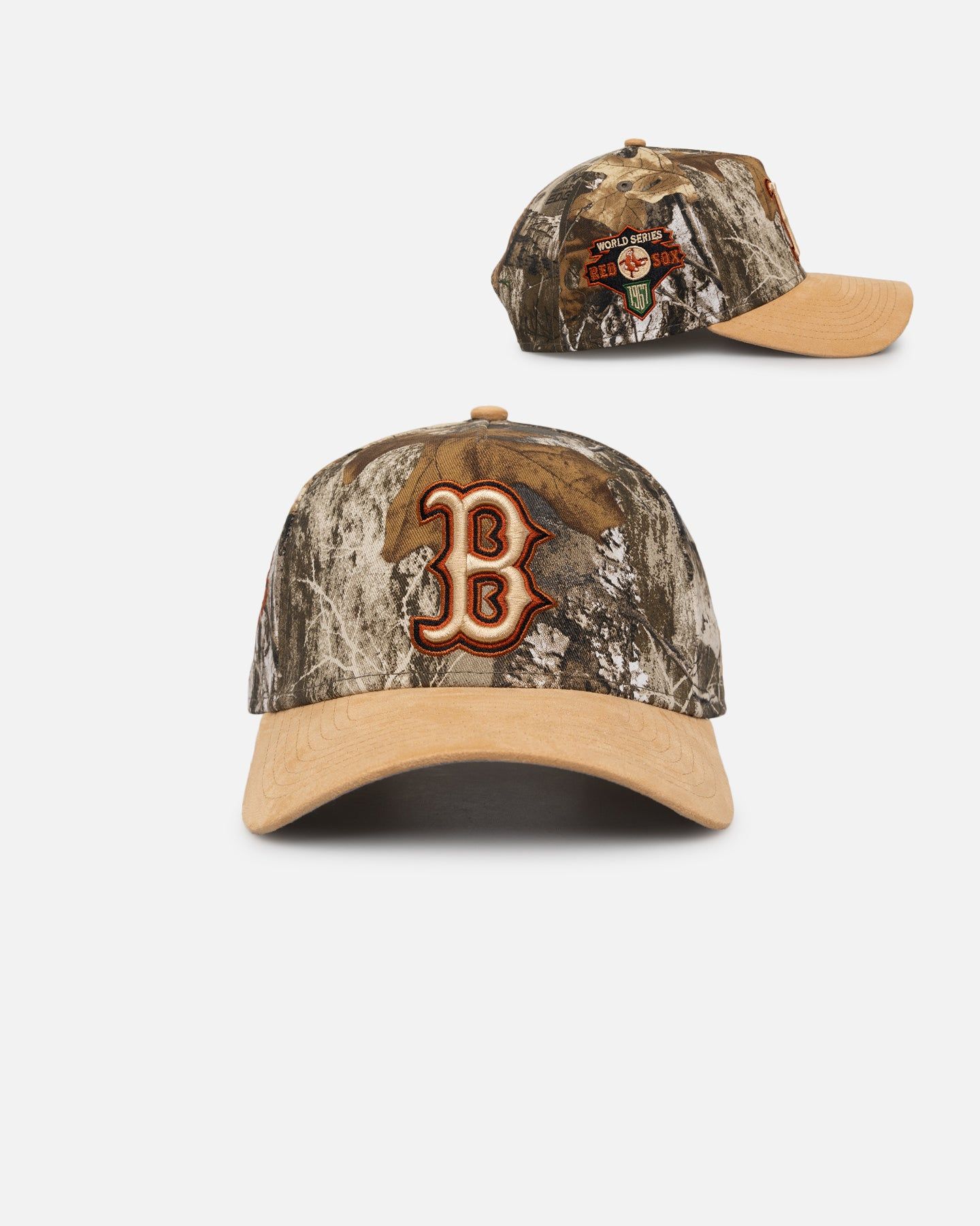 New Era Boston Red Sox 'Real Tree Tan Suede' 9FORTY A-Frame Snapback Real Tree sold by Culture Kings