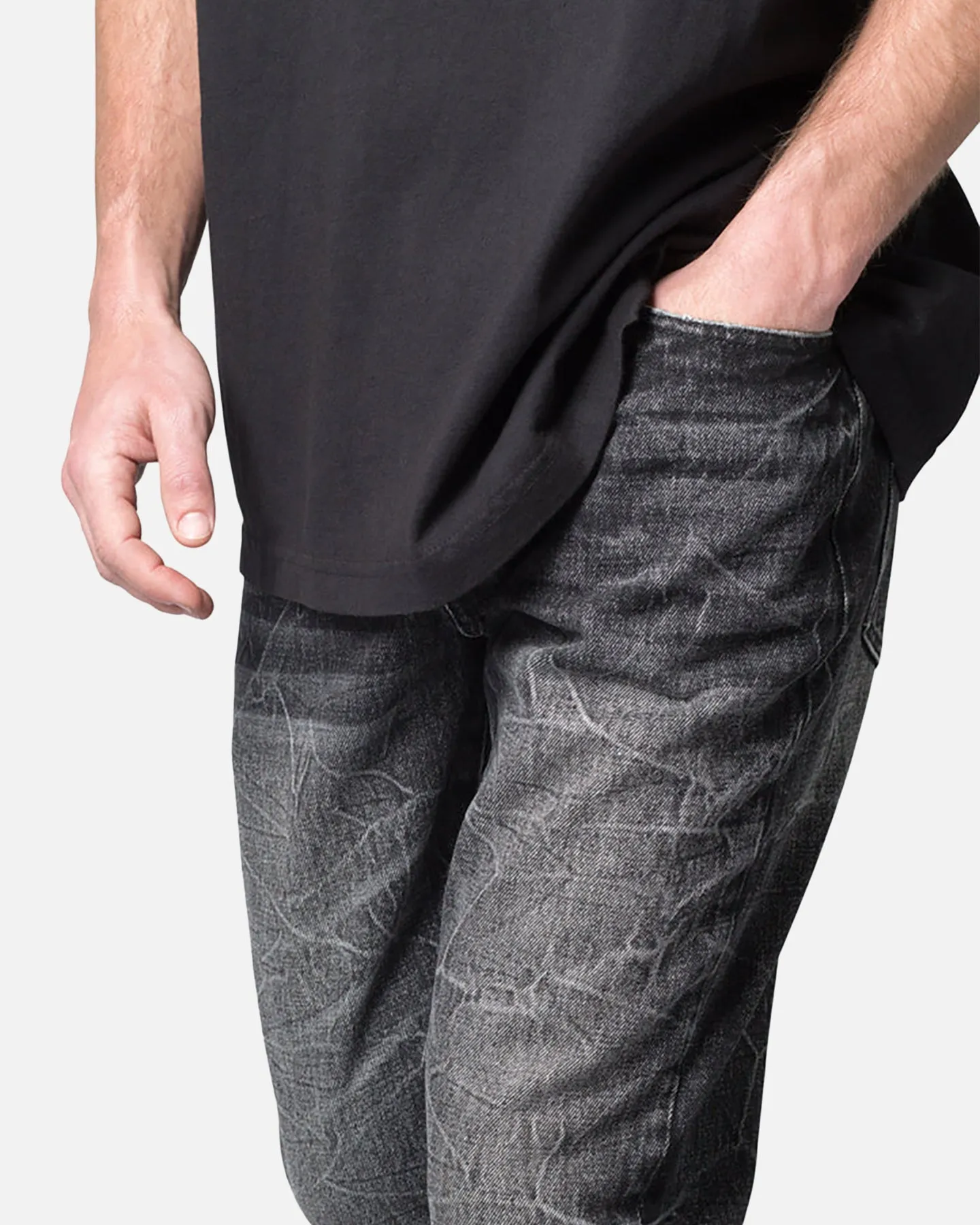 MNML B670 Occ Wave Wash Flare Denim Jeans Washed Black sold by Culture Kings product image thumbnail 5