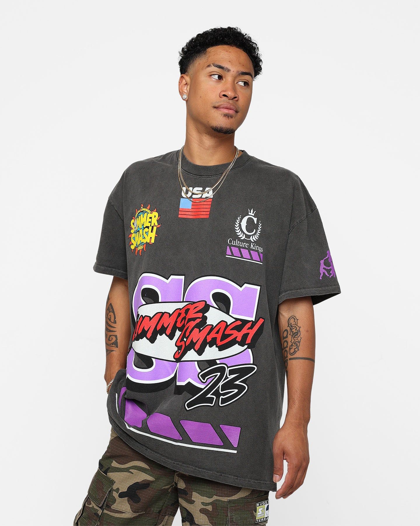 Summer Smash Motorsport T-Shirt Black Wash sold by Culture Kings