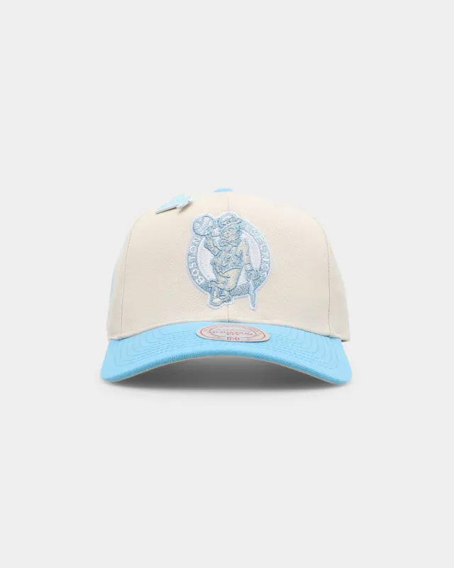 Mitchell & Ness Boston Celtics 'Sky Blue' Snapback Cream sold by Culture Kings