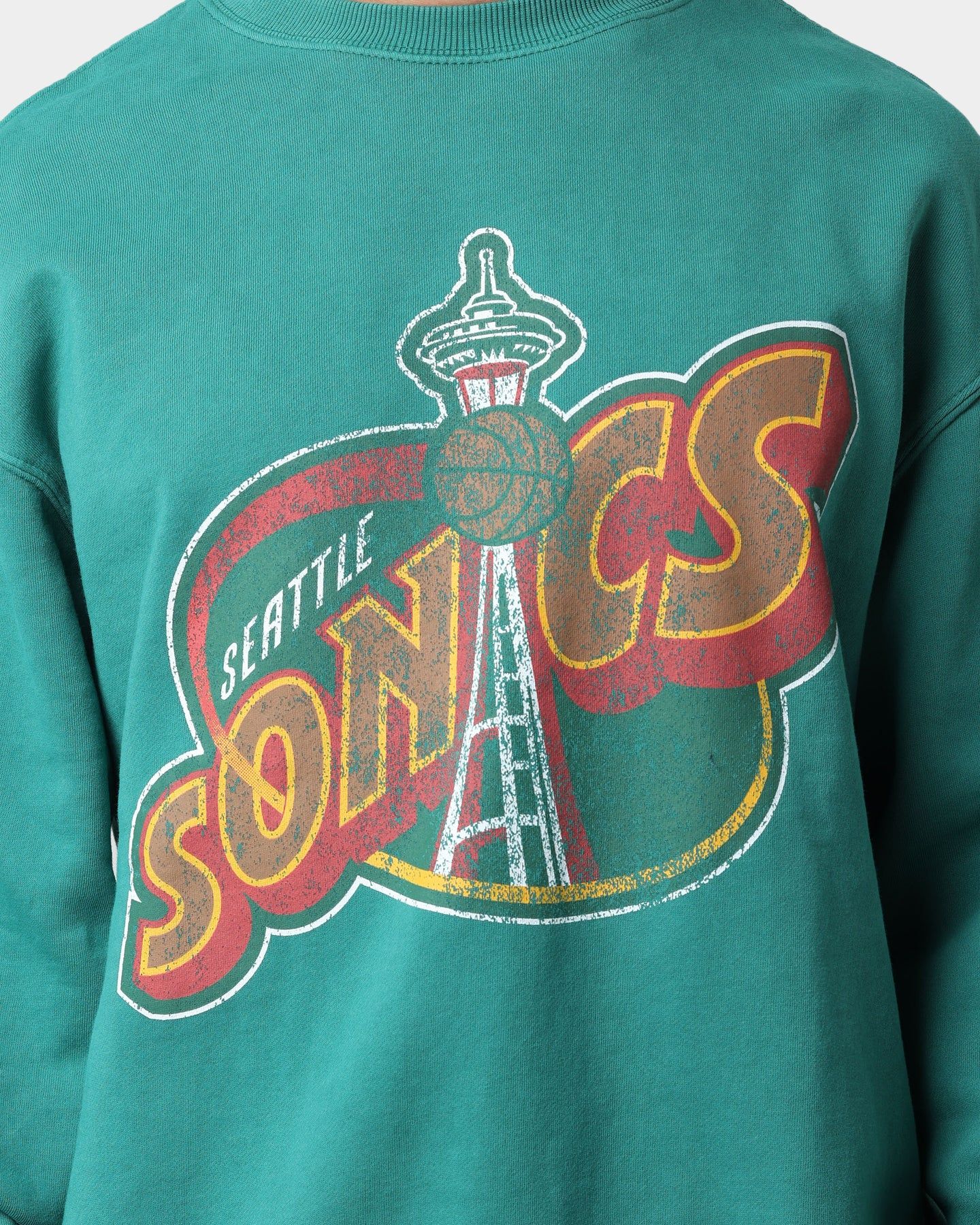 Mitchell & Ness Seattle Supersonics Vintage HWC Big LG Crewneck Faded Green sold by Culture Kings product image thumbnail 2