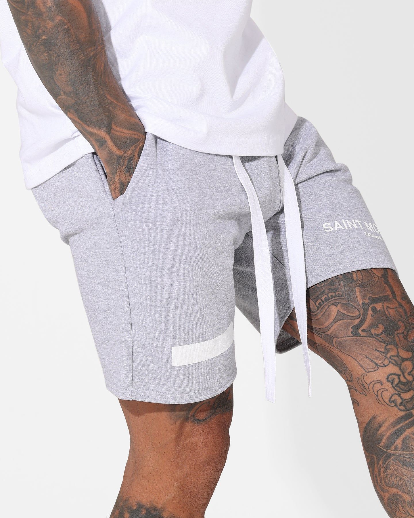 Saint Morta Alpha Street Shorts Grey Marle sold by Culture Kings product image thumbnail 3