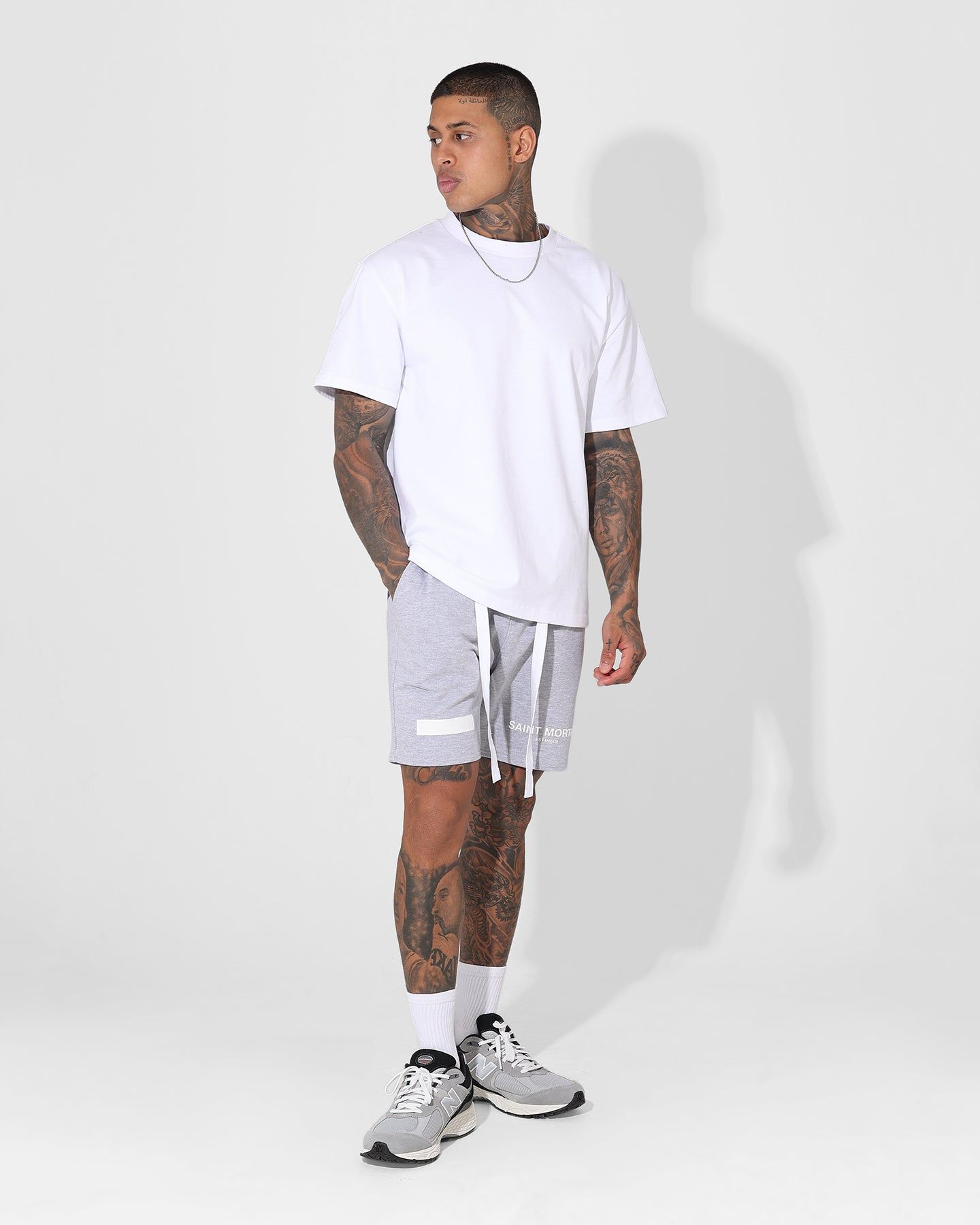 Saint Morta Alpha Street Shorts Grey Marle sold by Culture Kings product image thumbnail 2