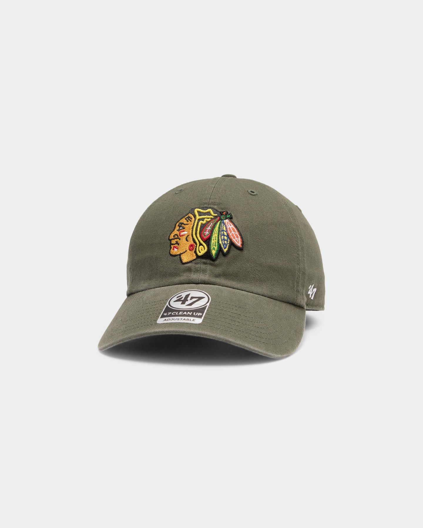47 Brand Blackhawks Clean Up Strapback Moss sold by Culture Kings