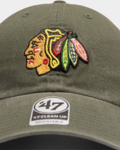 47 Brand Blackhawks Clean Up Strapback Moss sold by Culture Kings