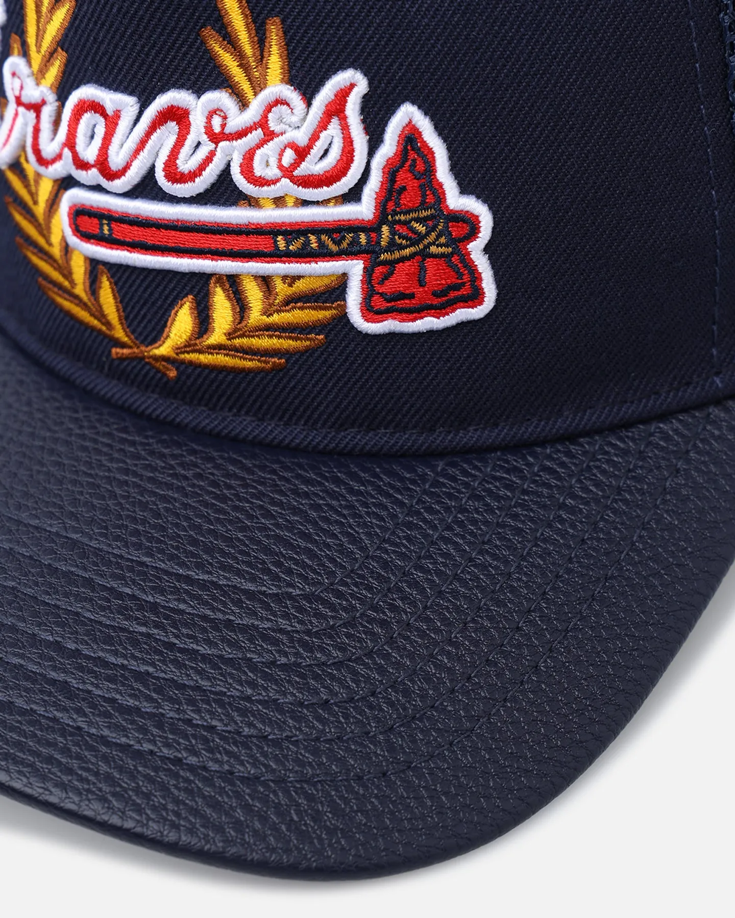 Pro Standard Atlanta Braves Fast Lane Logo Wool Trucker Strapback Midnight Navy sold by Culture Kings product image thumbnail 2