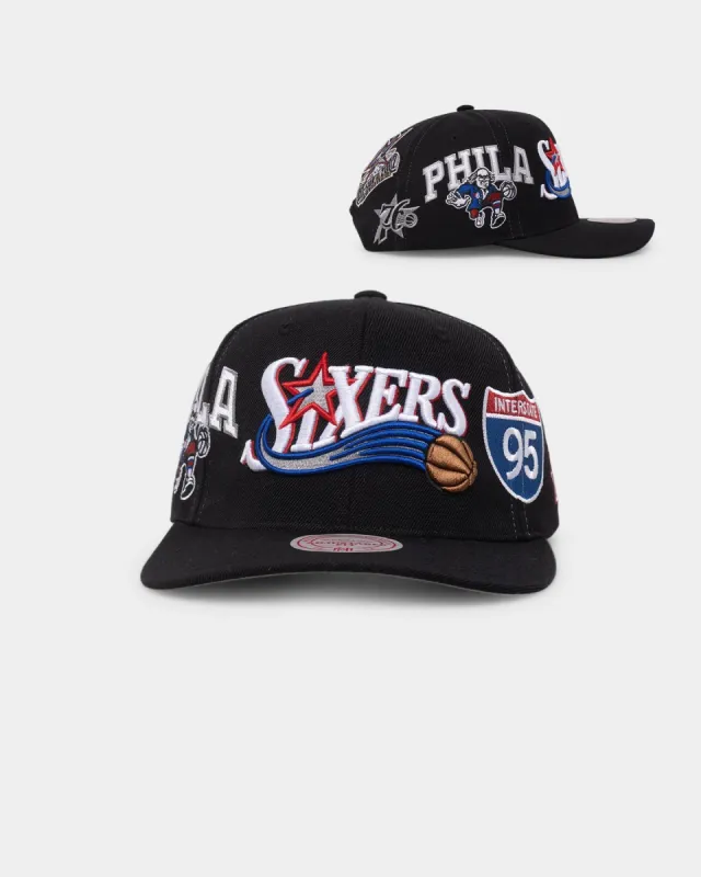 Mitchell & Ness Philadelphia 76ers 'Highway' Pro Crown Snapback Black sold by Culture Kings