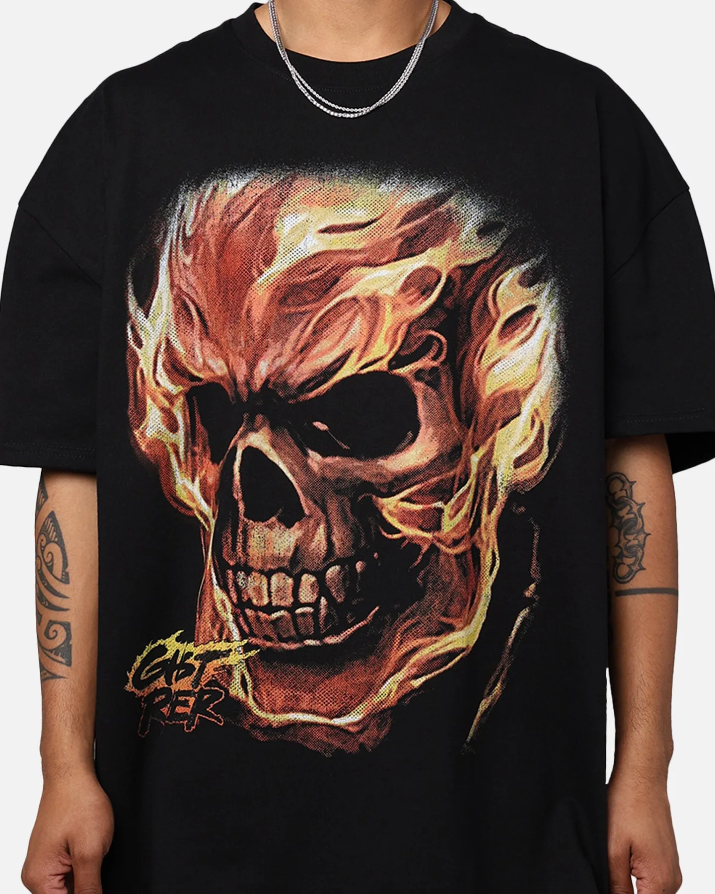 Marvel Ghost Rider Heavyweight T-Shirt Black sold by Culture Kings product image thumbnail 4