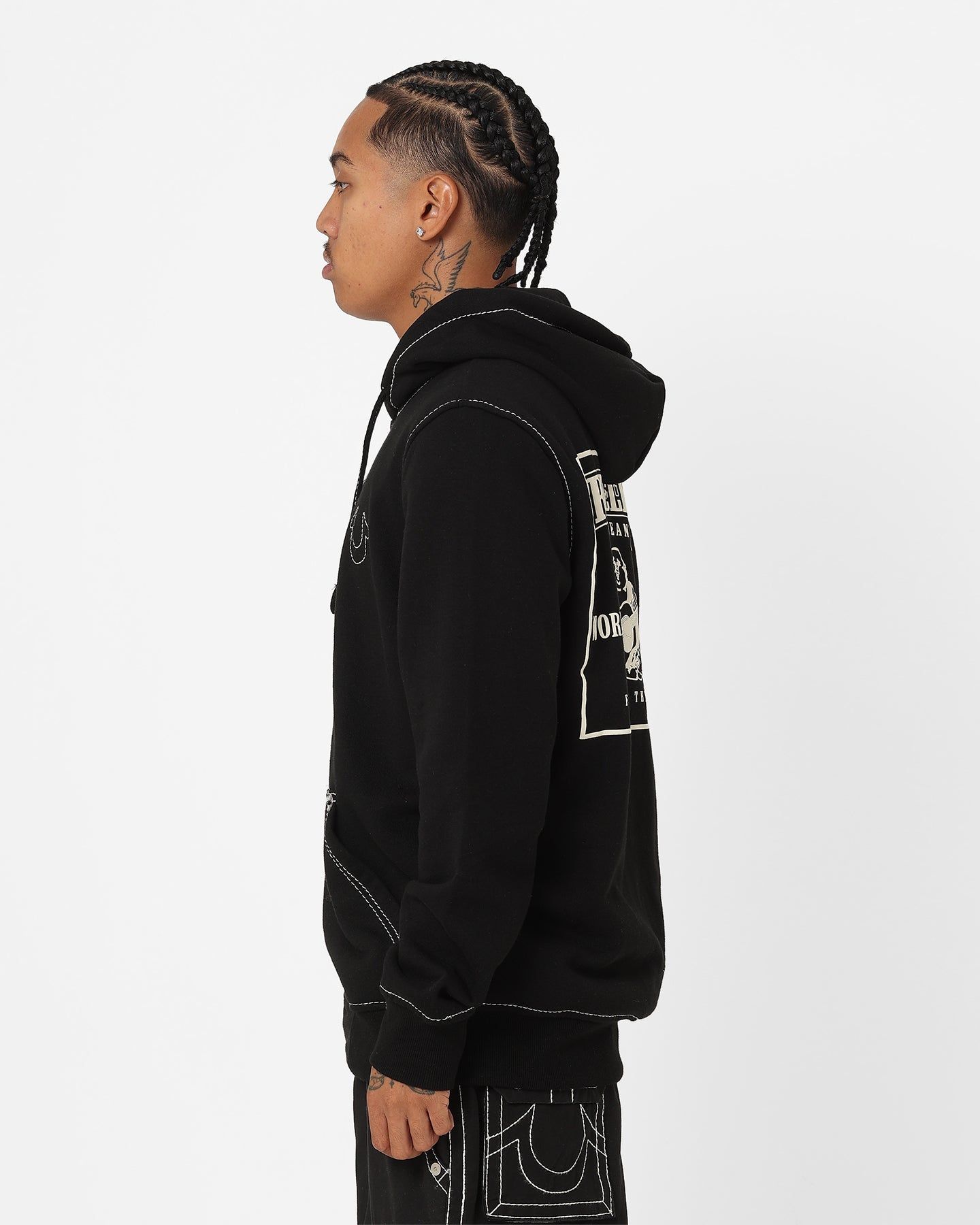 True Religion Big T Zip Thru Jacket Jet Black sold by Culture Kings product image thumbnail 7