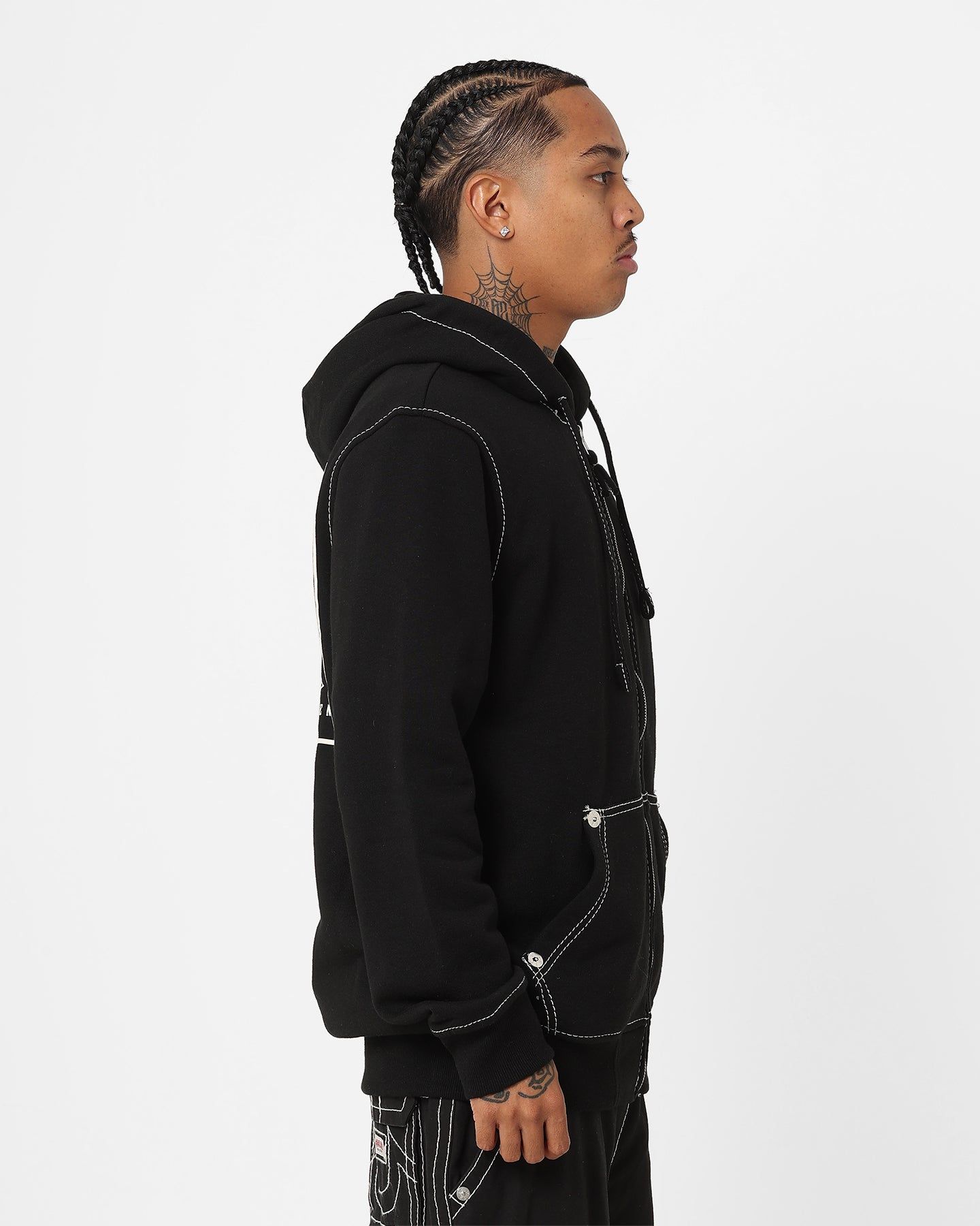 True Religion Big T Zip Thru Jacket Jet Black sold by Culture Kings product image thumbnail 6
