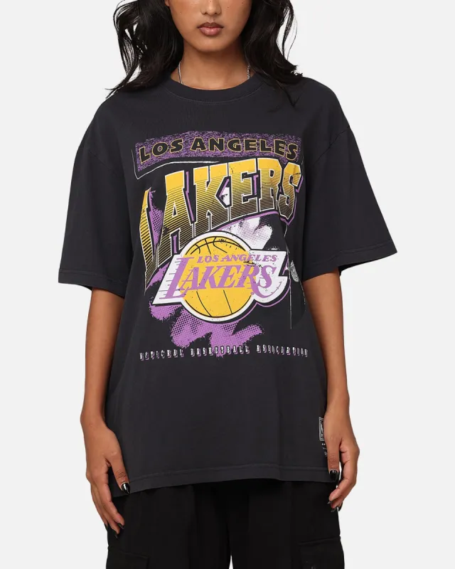 Mitchell & Ness Los Angeles Lakers Brush Off 2.0 T-Shirt Faded Black sold by Culture Kings