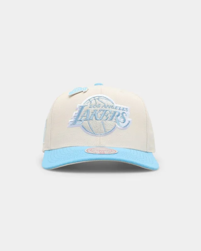 Mitchell & Ness Los Angeles Lakers 'Sky Blue' Snapback Cream sold by Culture Kings