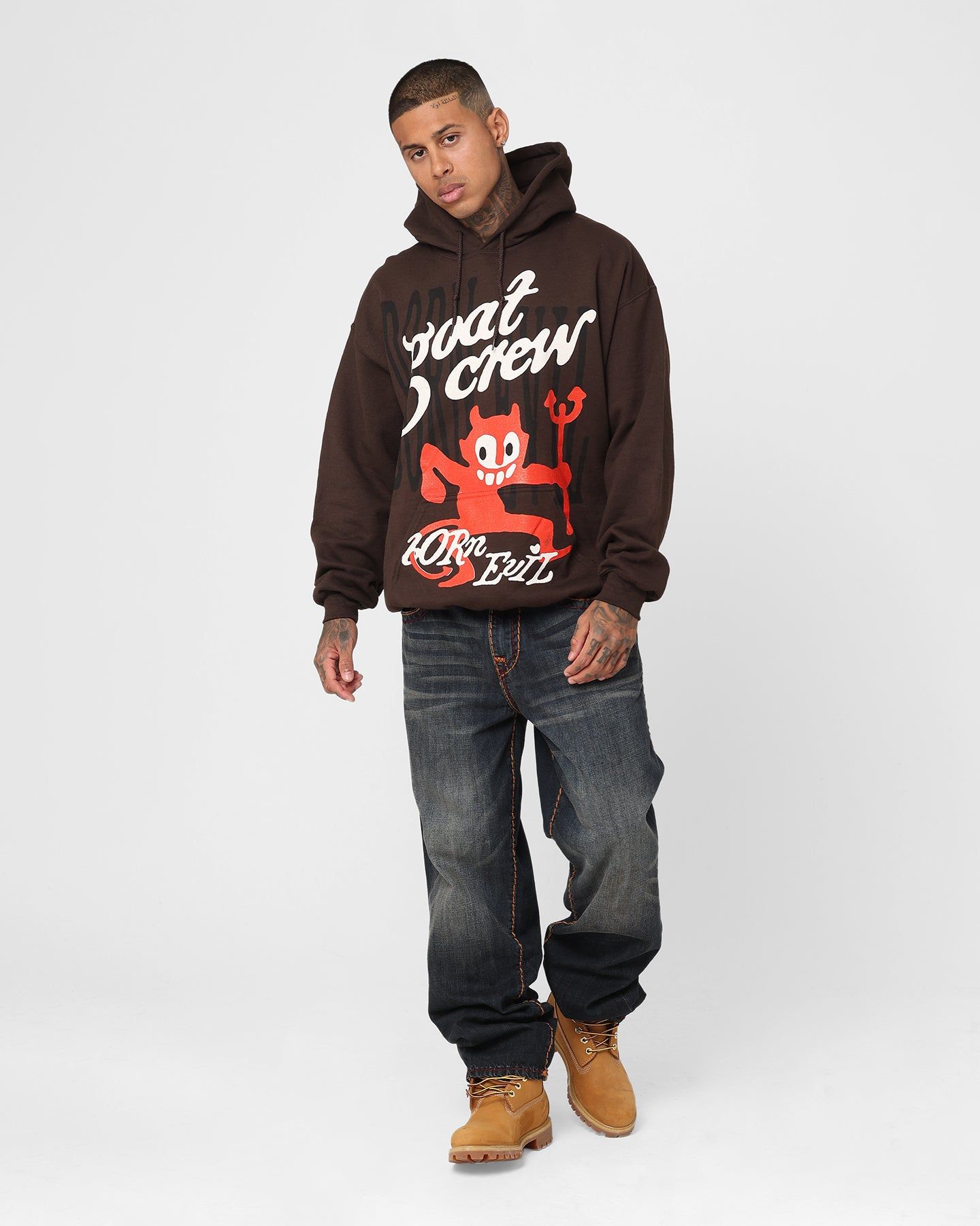 Goat Crew Born Evil Hoodie Brown sold by Culture Kings product image thumbnail 3