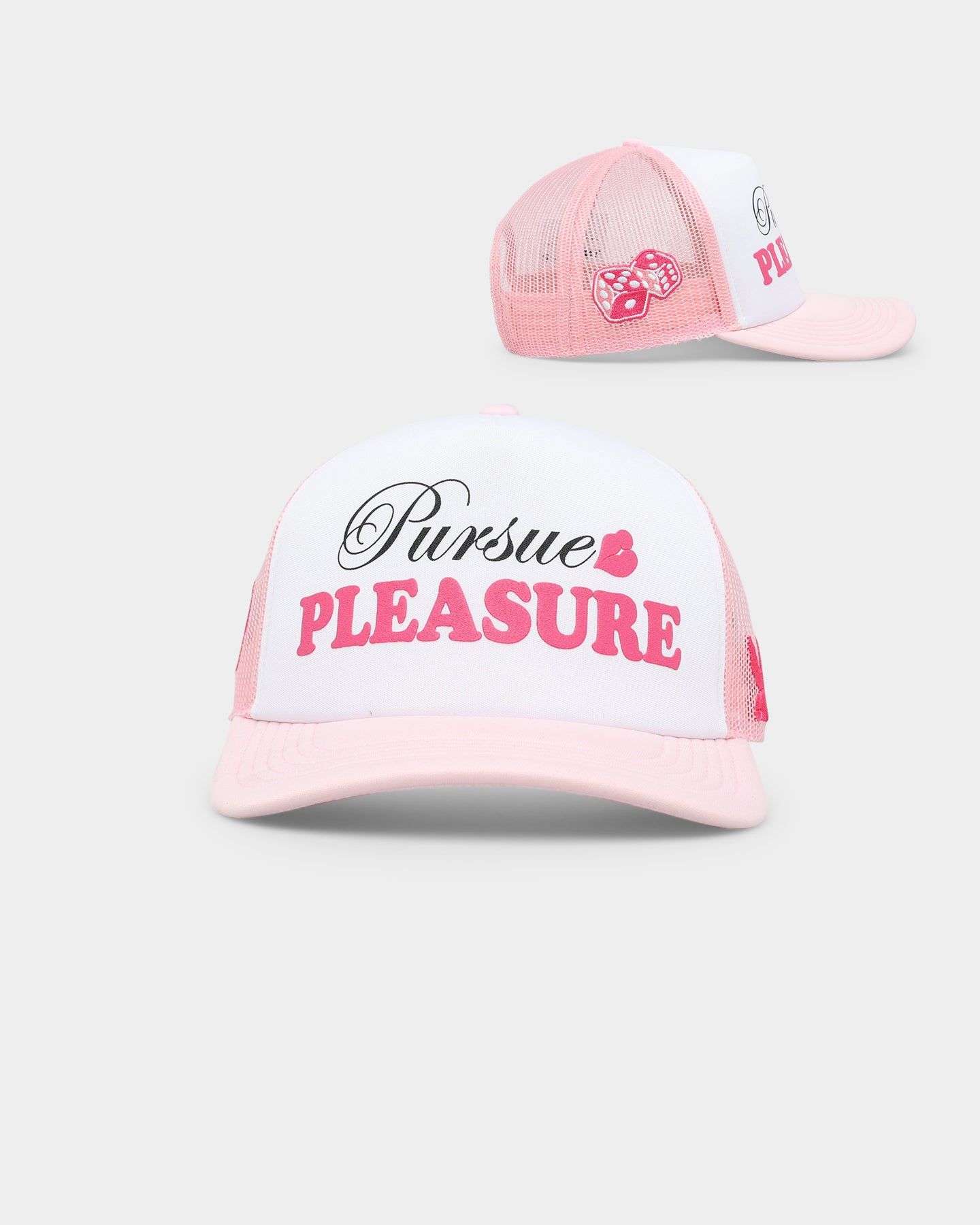 Playboy By CK Pursue Trucker Snapback Pink/White sold by Culture Kings