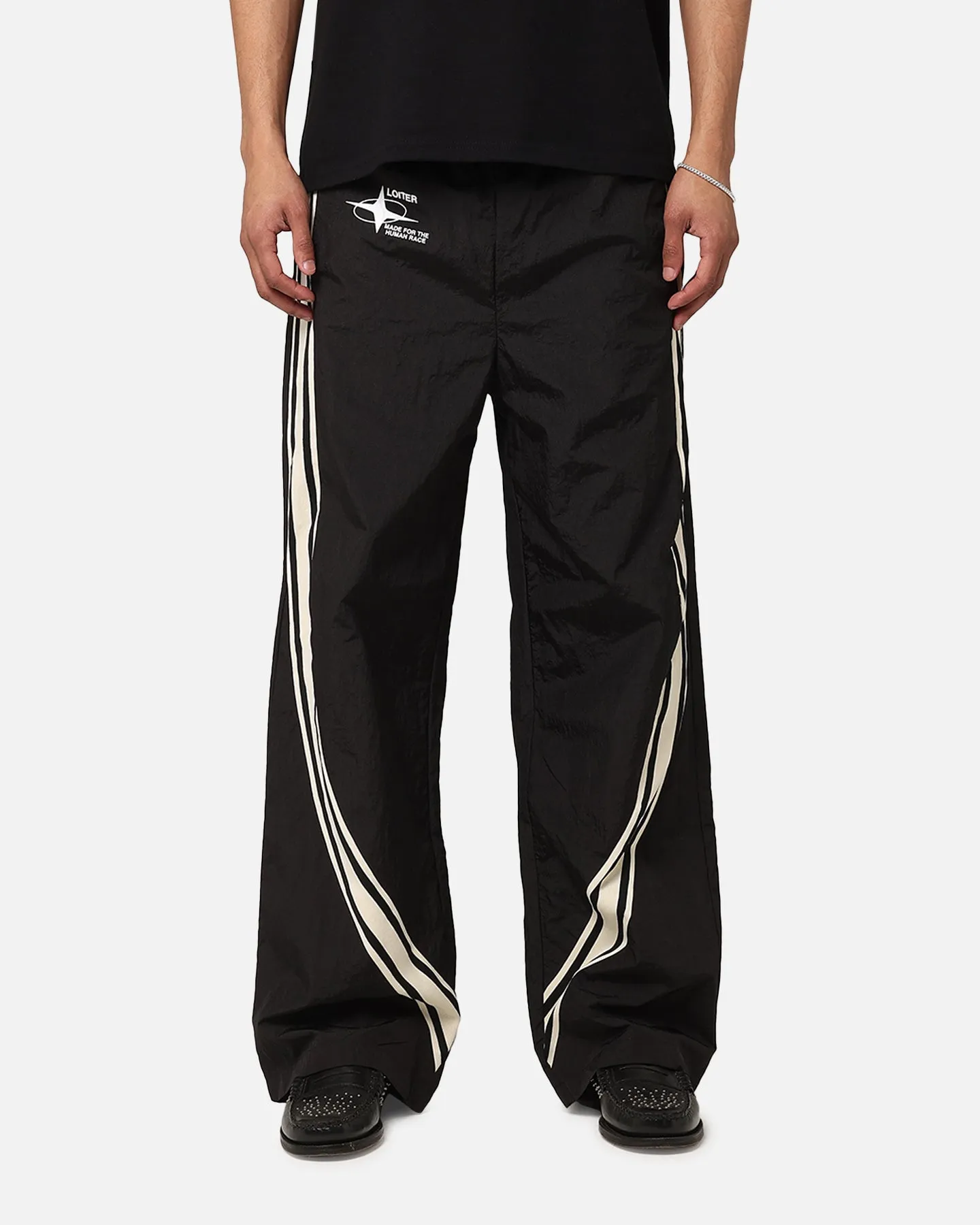 Loiter Wave Break Track Pants Black | Parallel