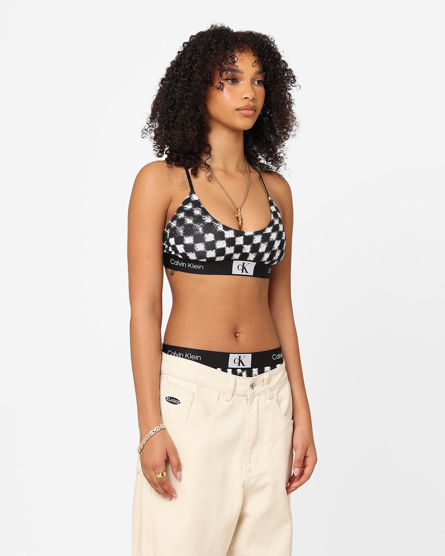 Calvin Klein Women's 1996 Cotton Unlined Bralette Checkerboard/Black sold by Culture Kings product image thumbnail 5