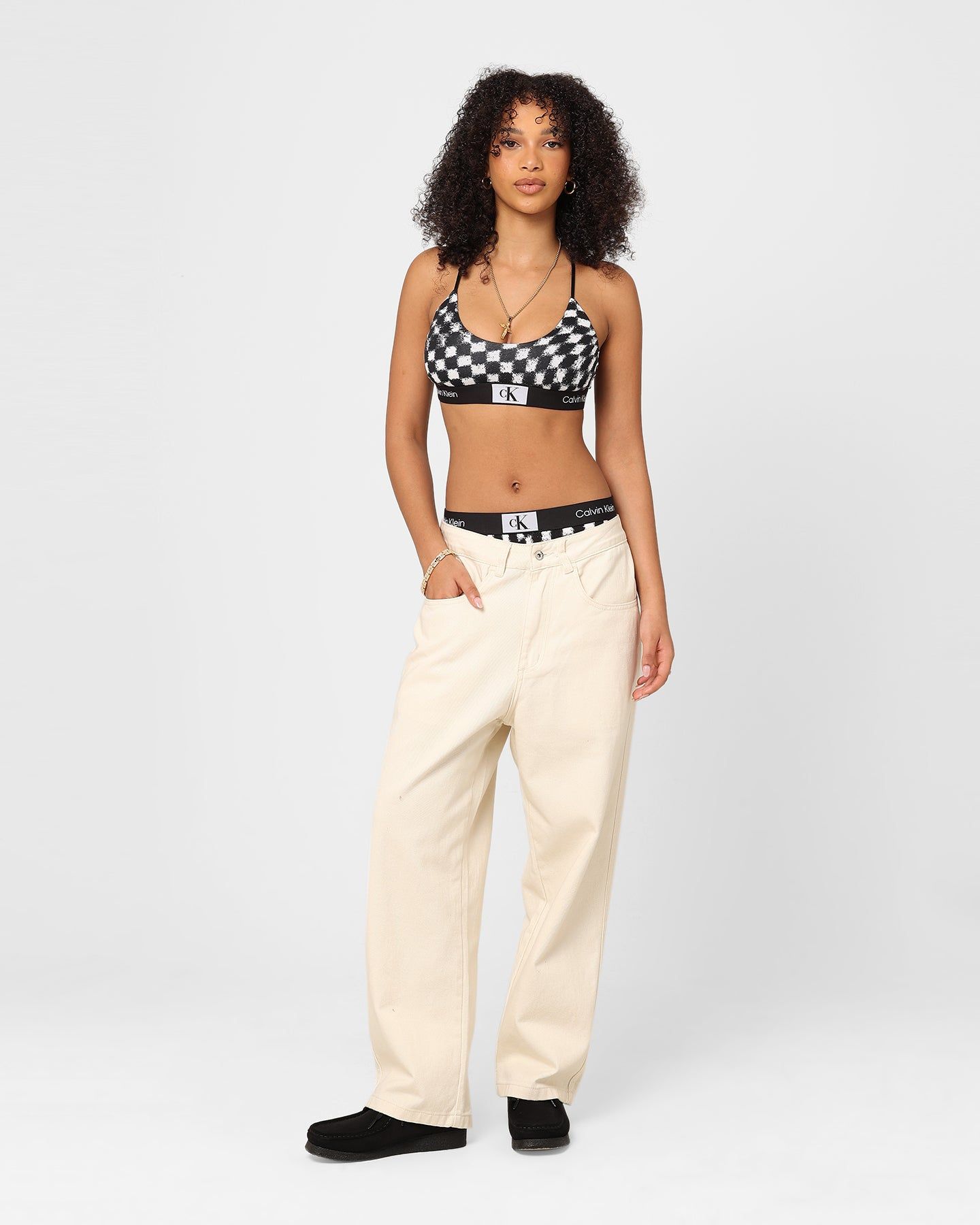 Calvin Klein Women's 1996 Cotton Unlined Bralette Checkerboard/Black sold by Culture Kings product image thumbnail 2