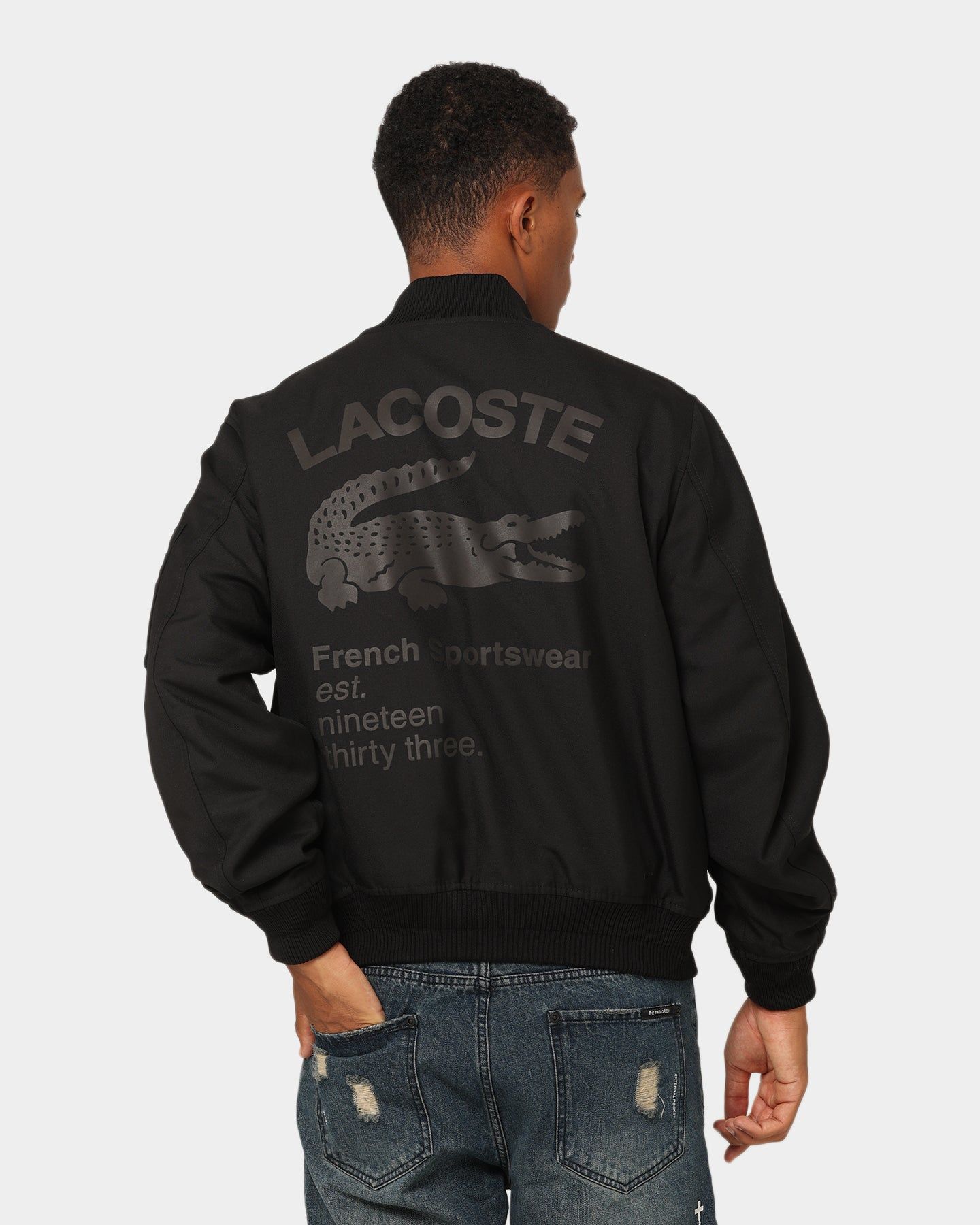 Lacoste Graphic Icons Bomber Jacket Black sold by Culture Kings