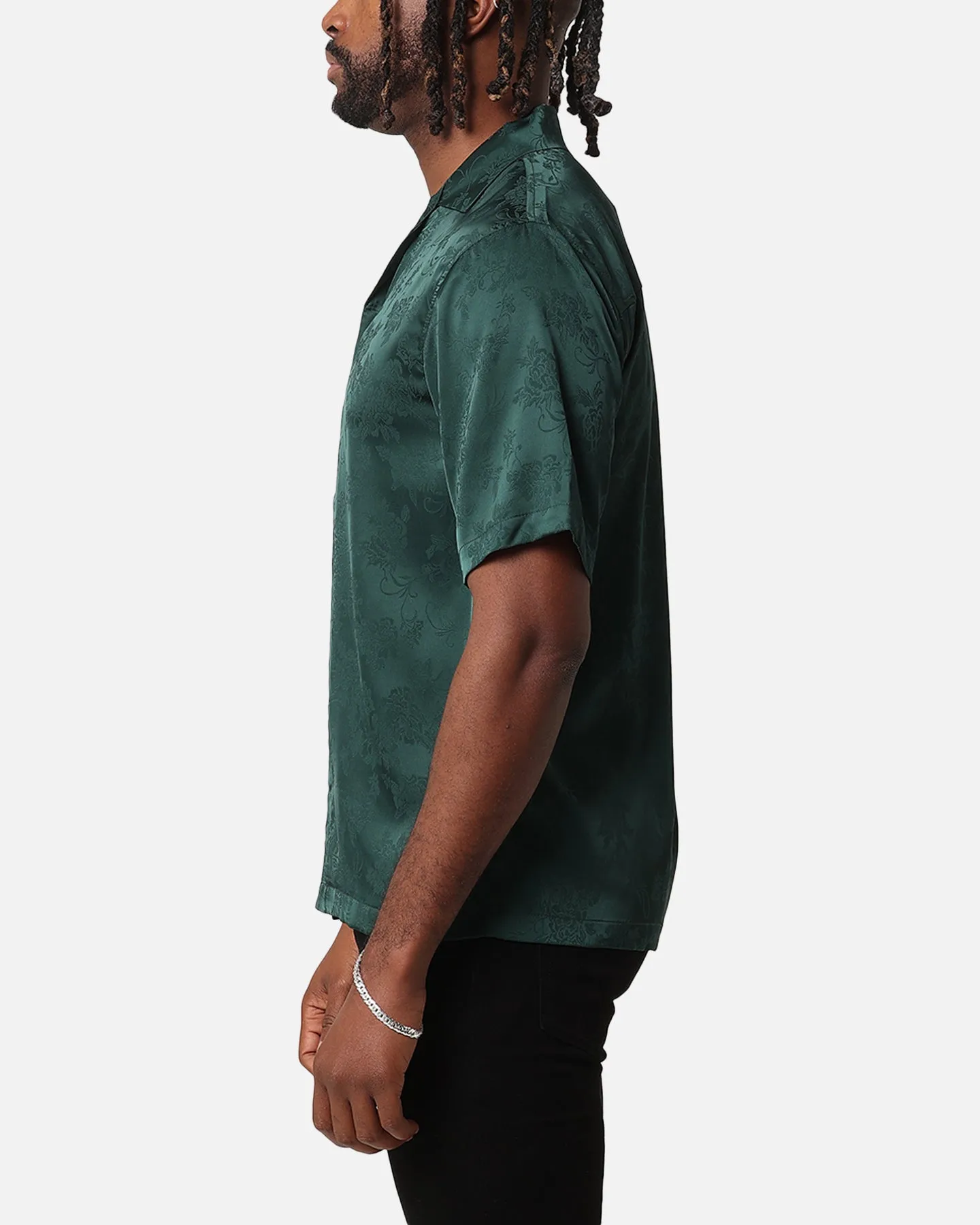 XXIII Carry Satin Button Up Shirt Dark Green sold by Culture Kings product image thumbnail 5